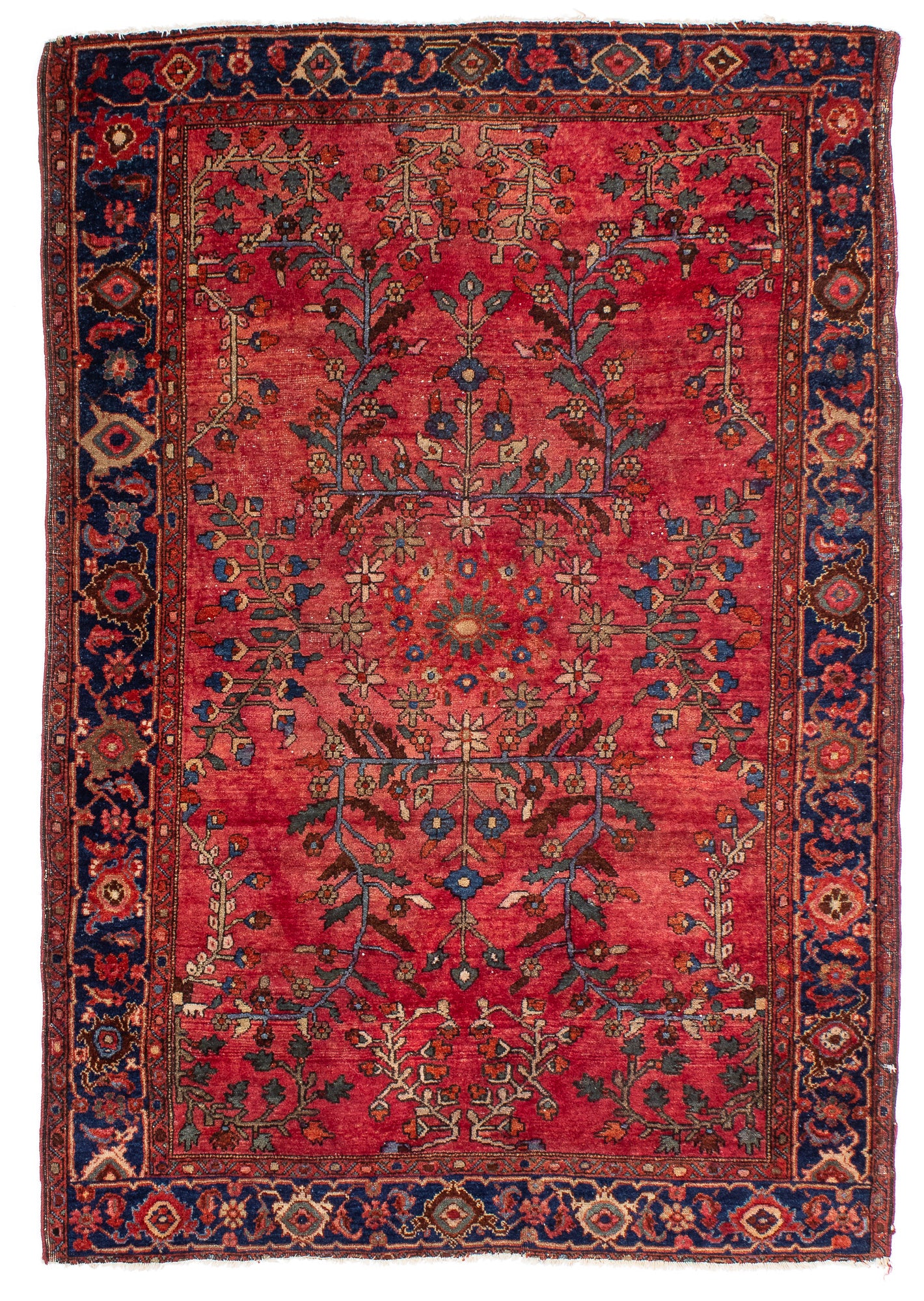 Persia Mahajeran Sarouk Rug <br> 3'3' x 4'9'