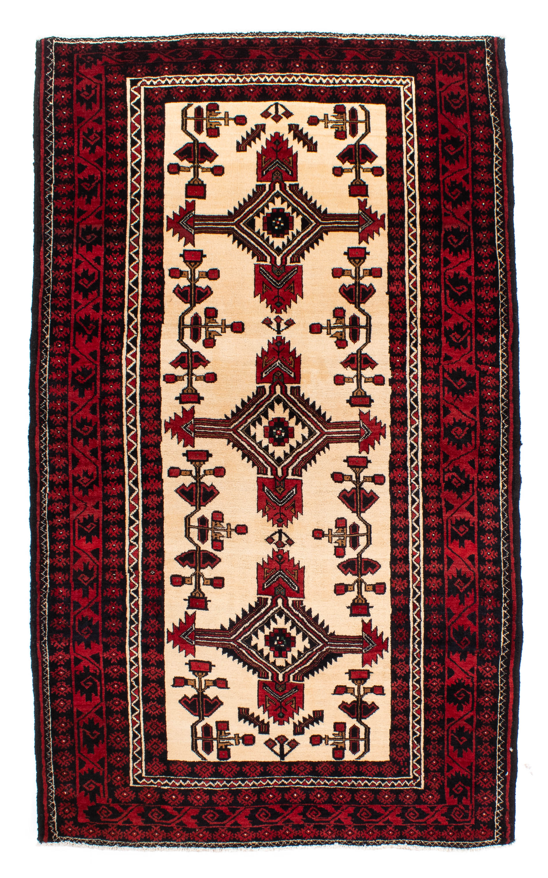 Fine Persian Baluch Rug <br> 4'3 x 7'1