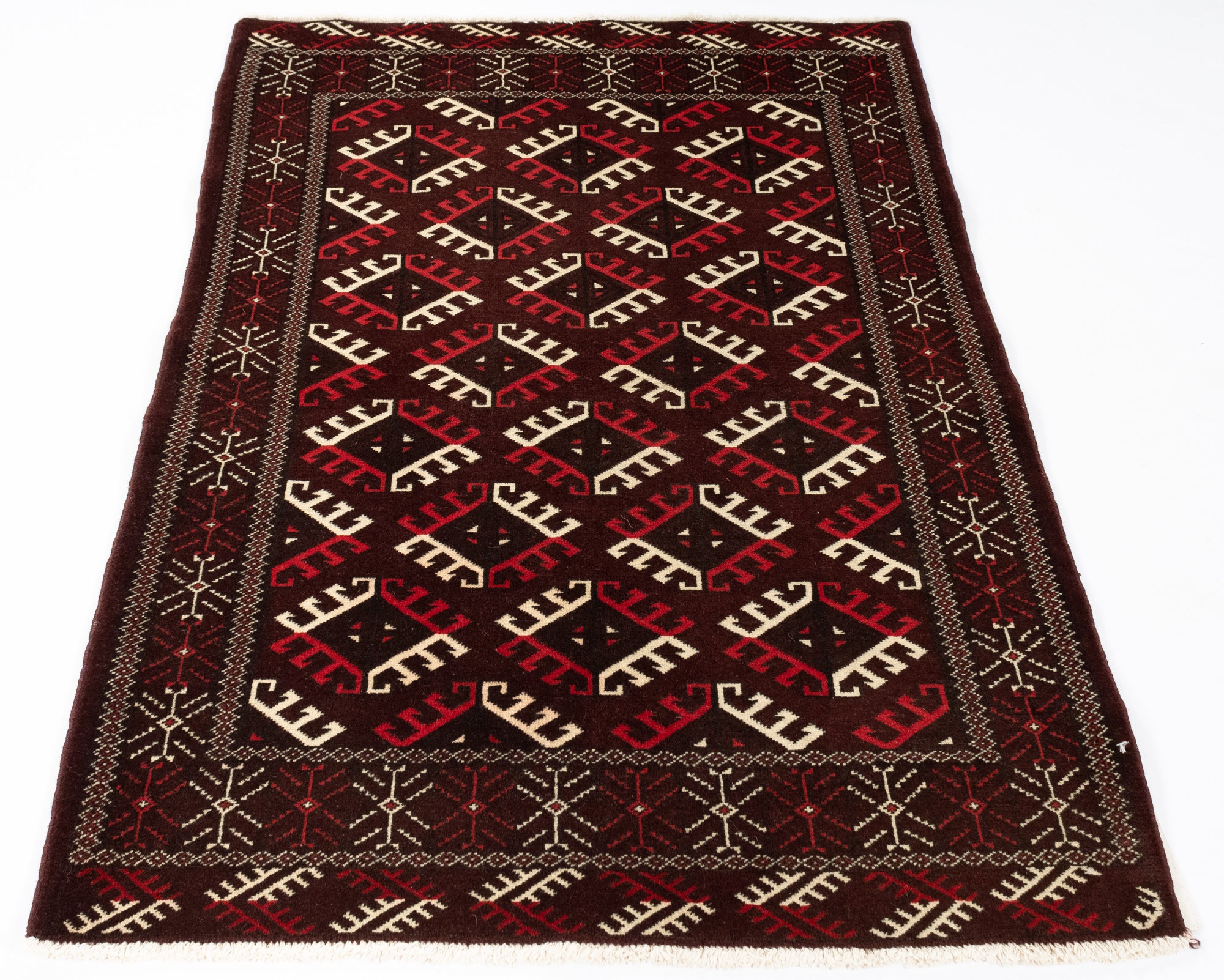 Modern Persian Yomut Rug <br> 3'4 × 5'0