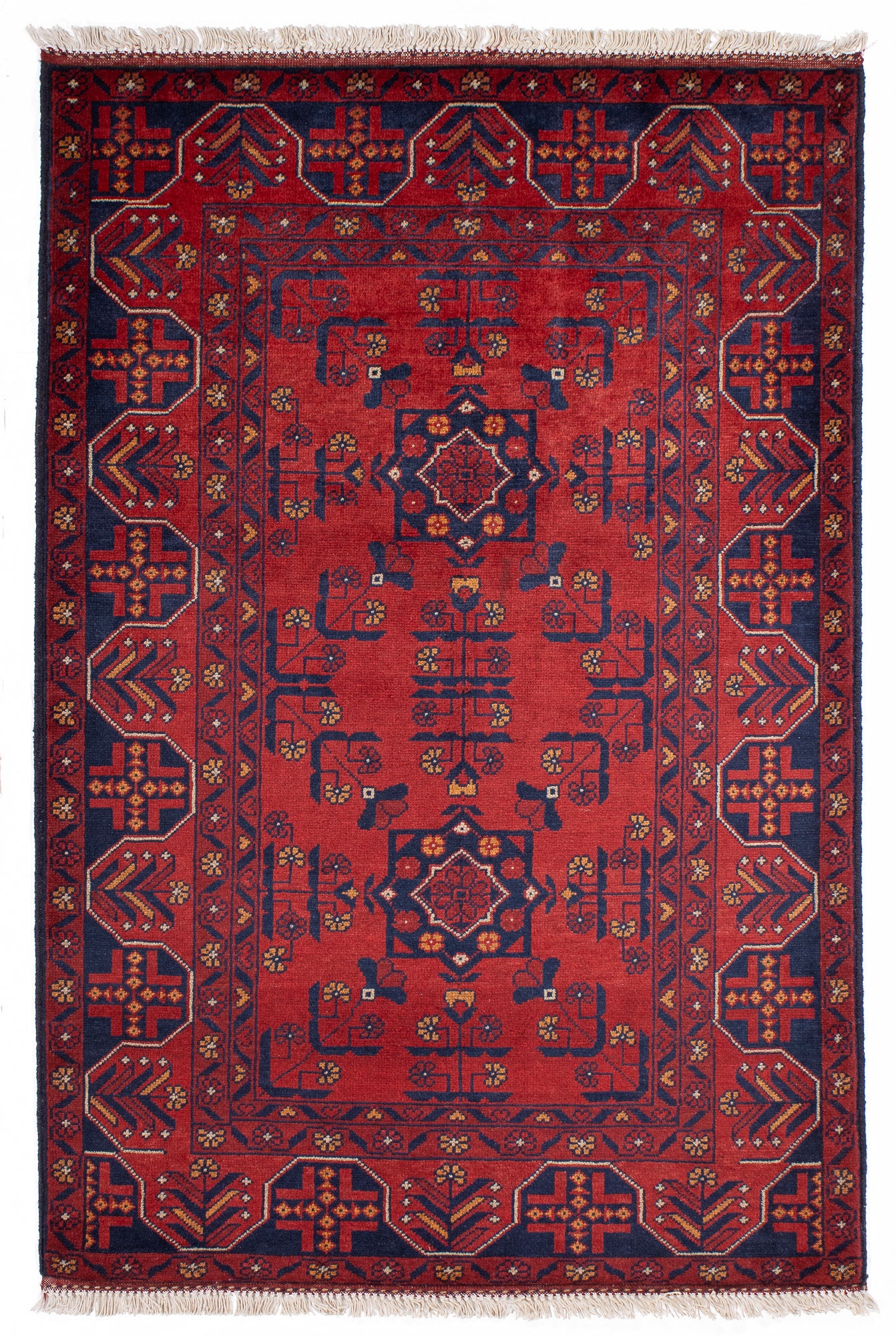 Pakistan Bokhara Rug <br> 3'4' x 4'10'