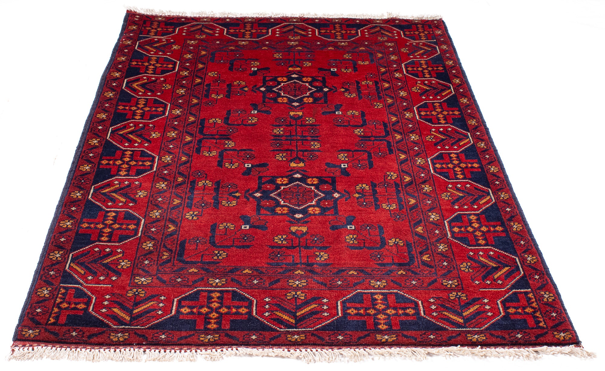 Pakistan Bokhara Rug <br> 3'4' x 4'10'