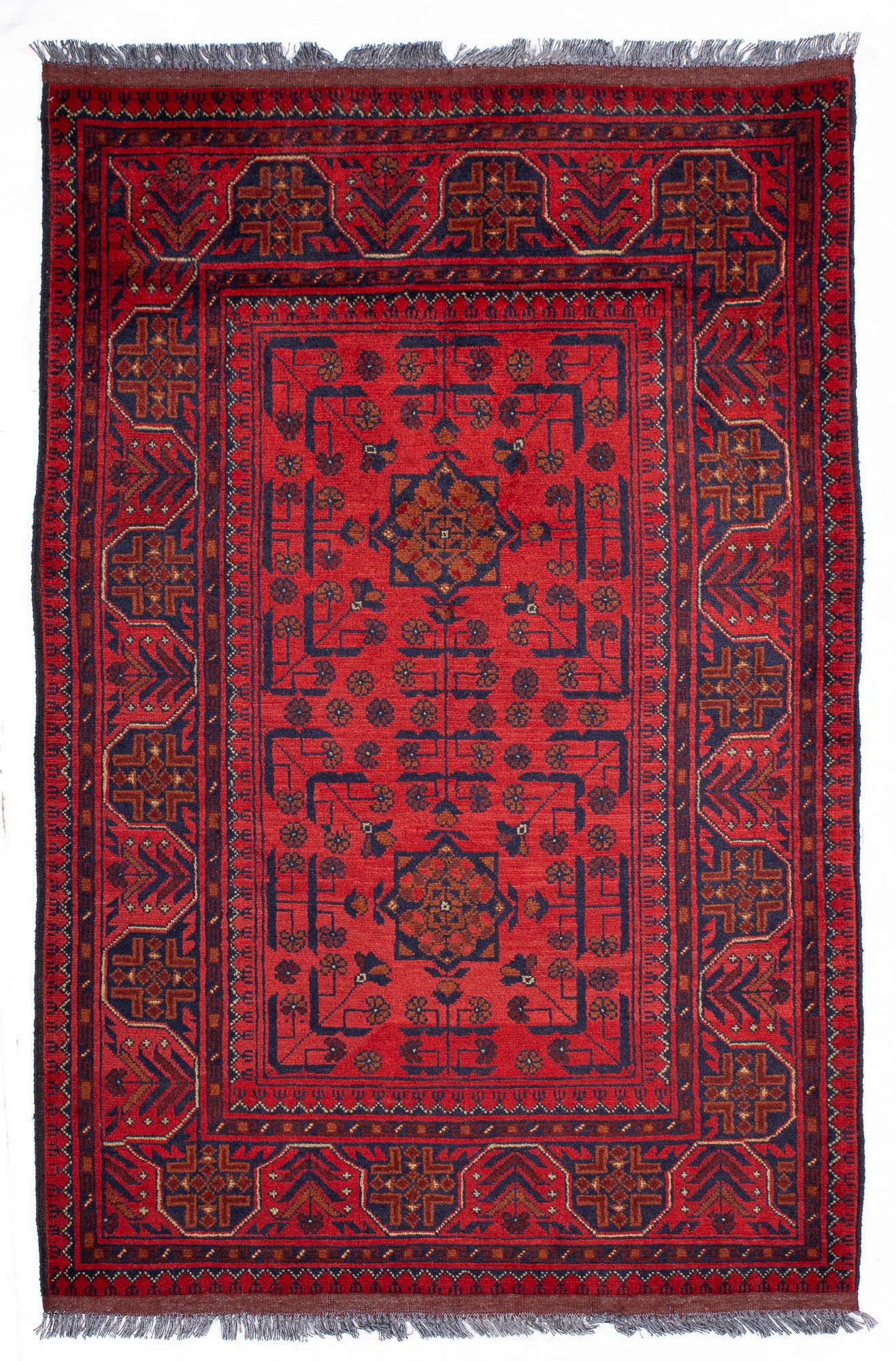 Pakistan Bokhara Rug <br> 3'5' x 5'1'