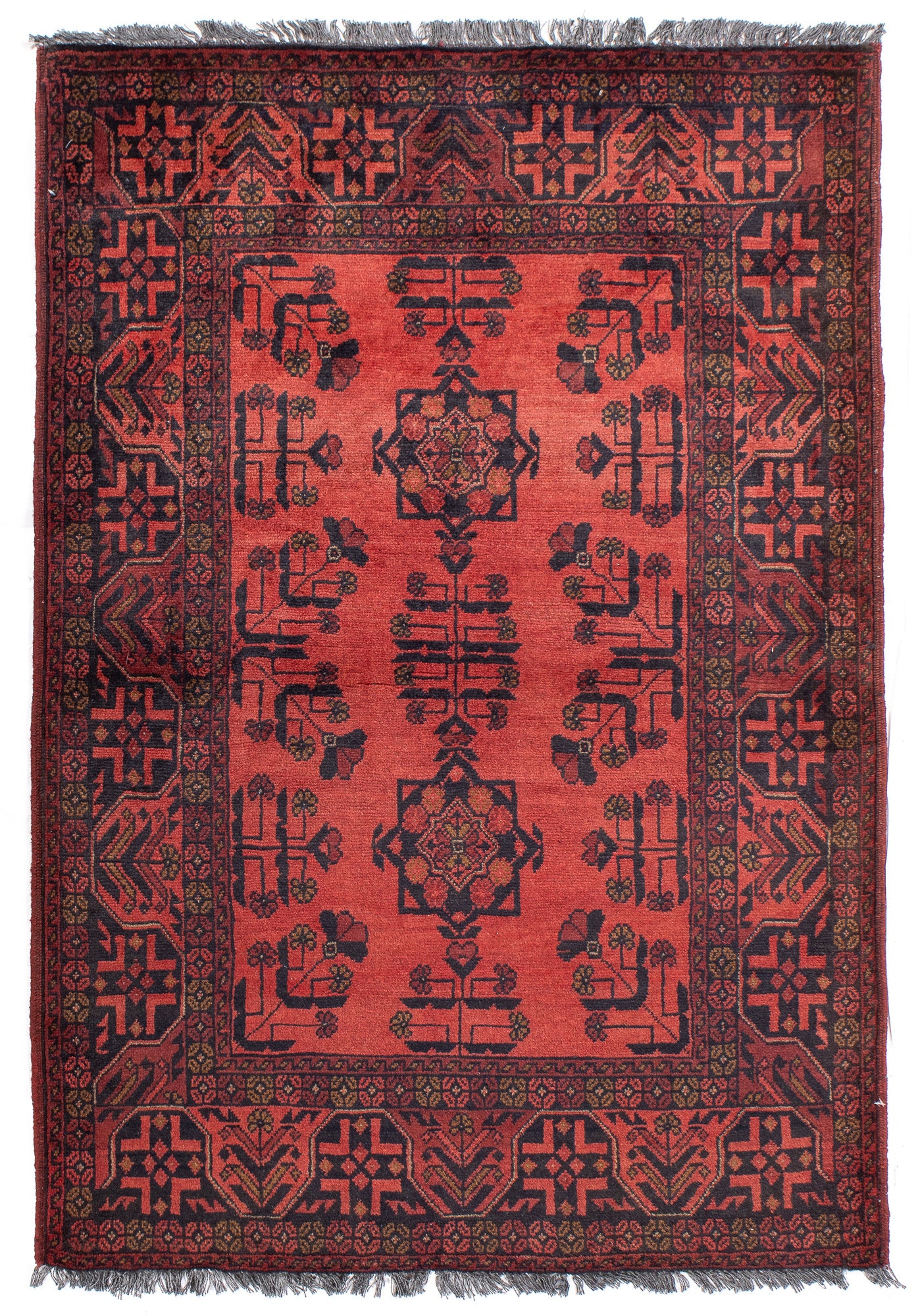 Pakistan Khal Momdi Rug <br> 3'5' x 5'1'