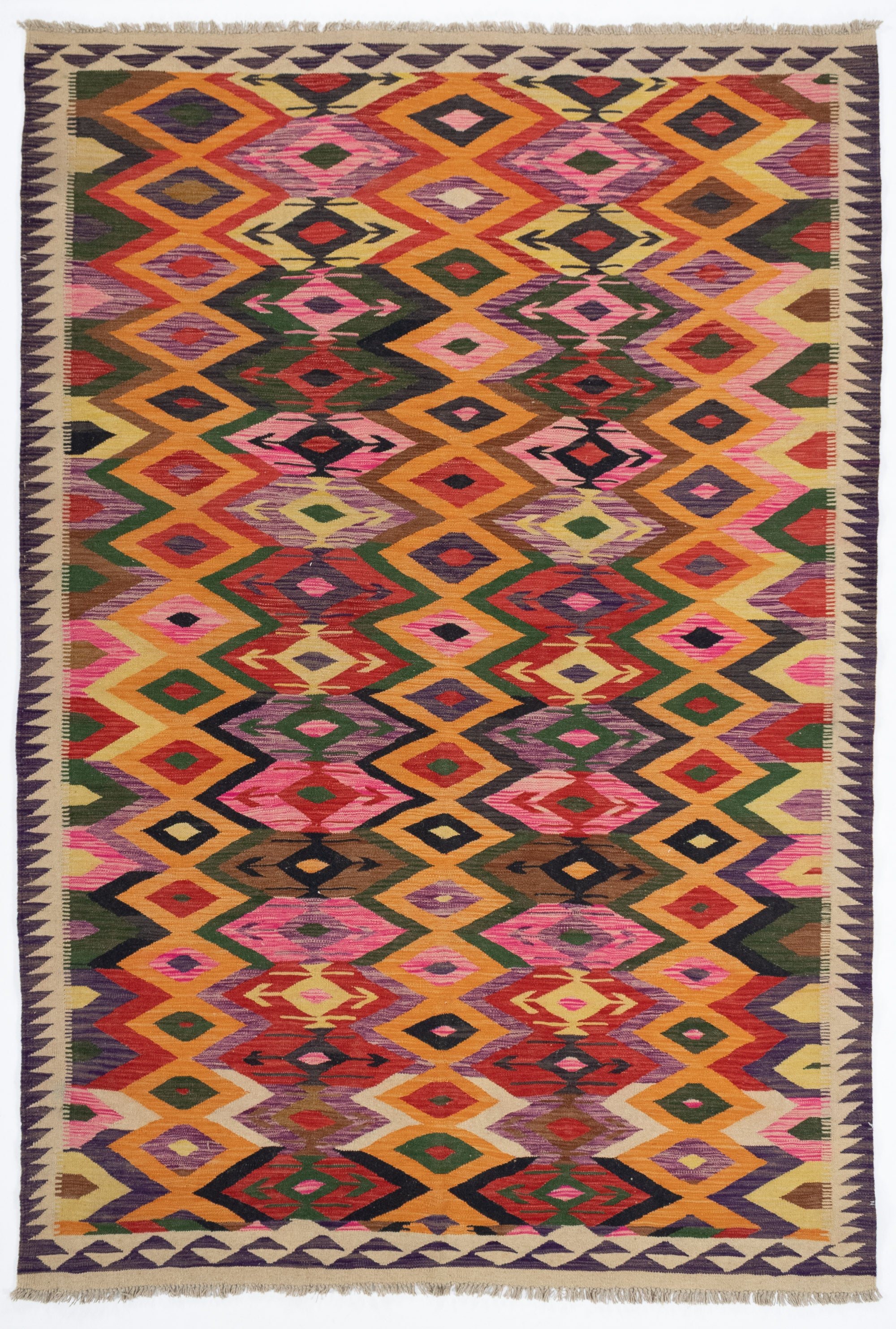 Pakistani Kilim Rug <br> 6'8 × 9'10