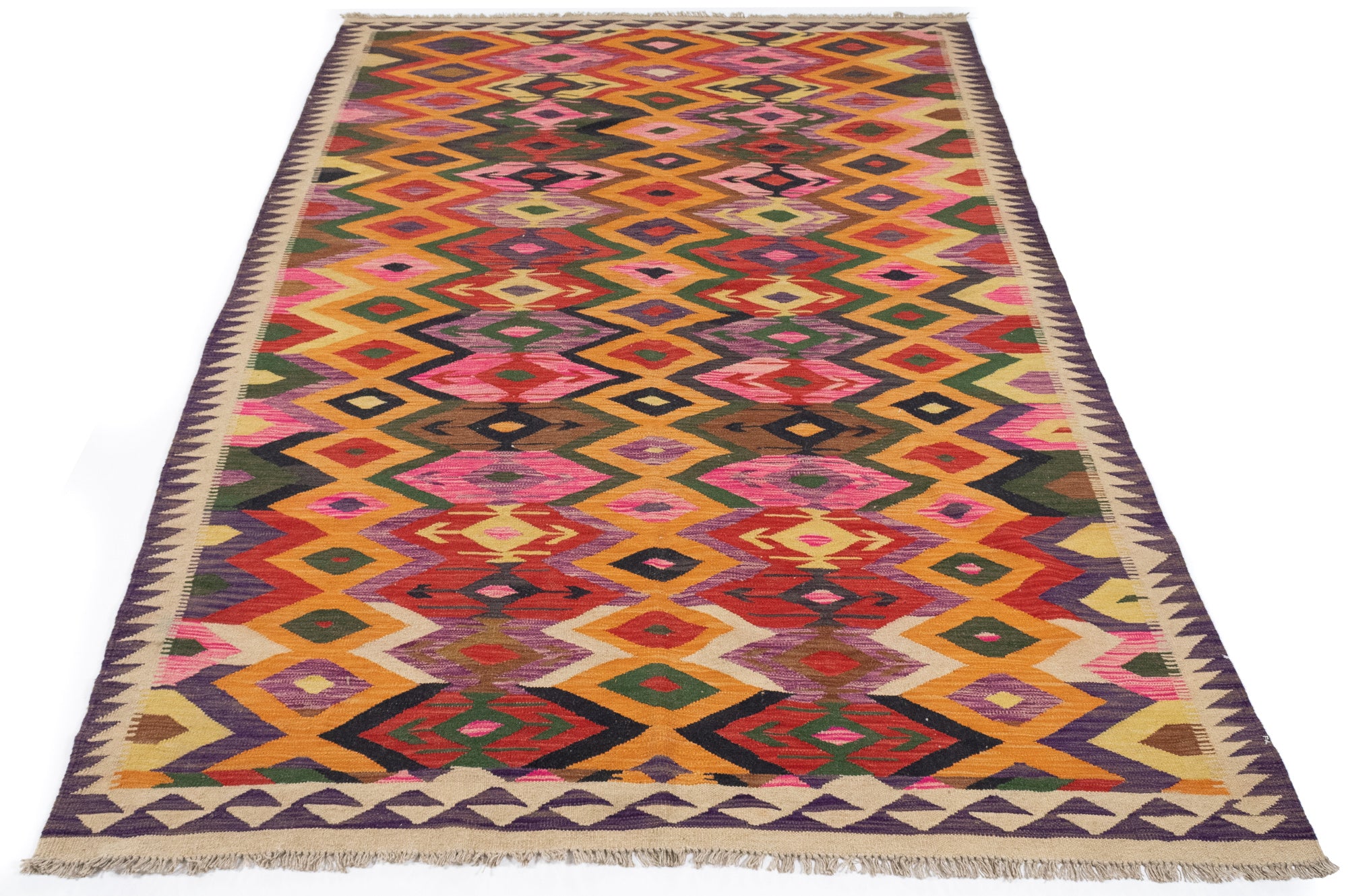 Pakistani Kilim Rug <br> 6'8 × 9'10