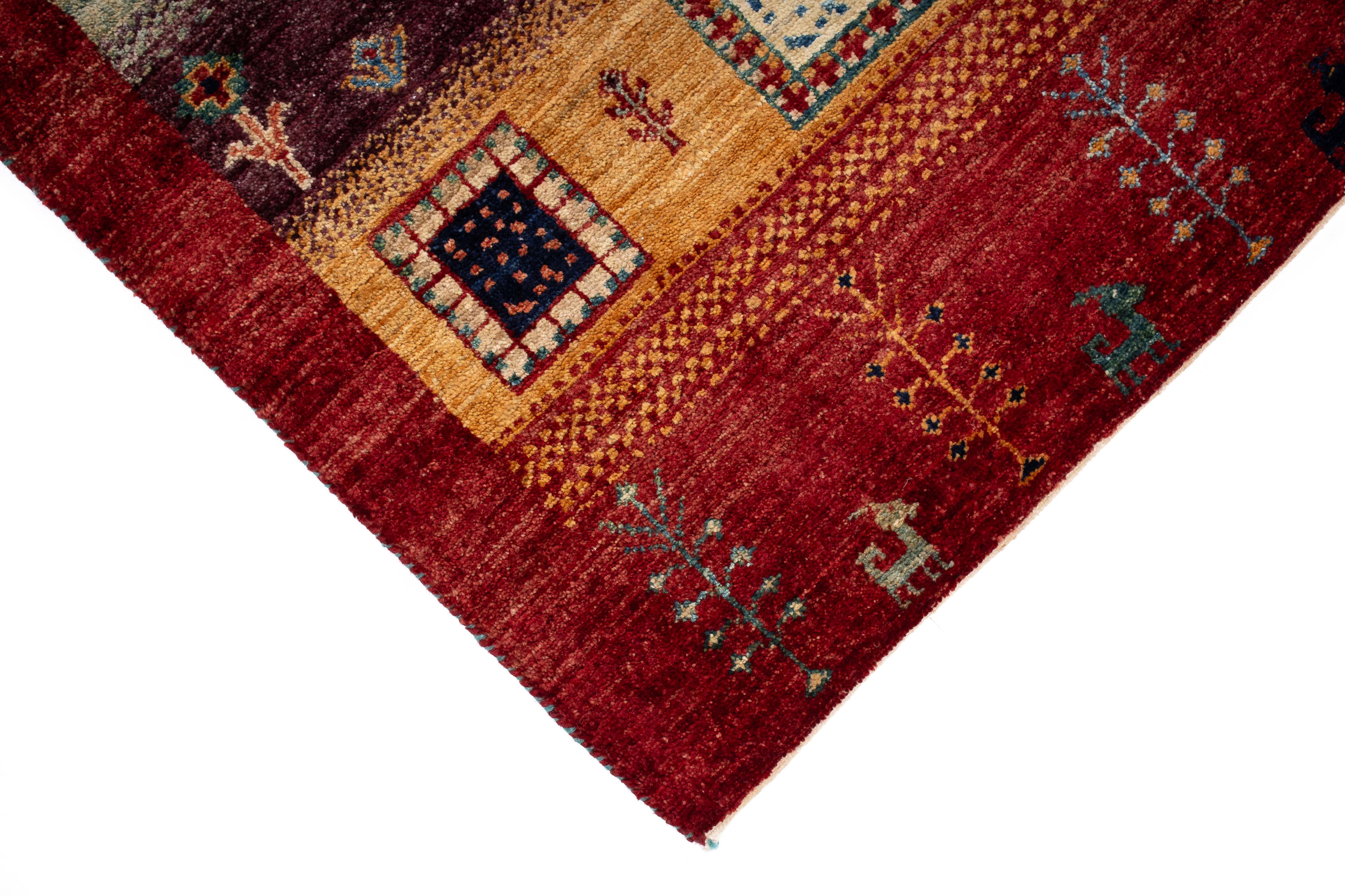 Pakistan Tribal Motif Rug <br> 5'0 x 6'6