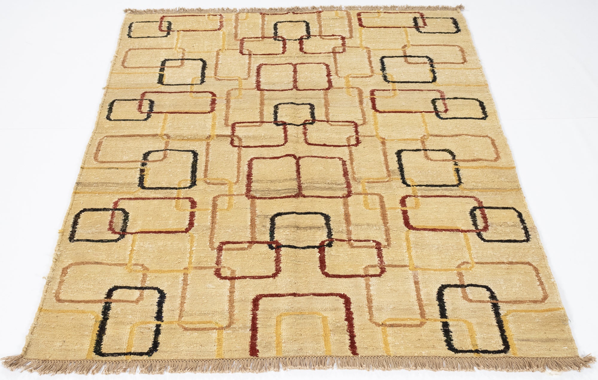 New Indian Contemporary Design Rug <br> 4'5 x 5'6