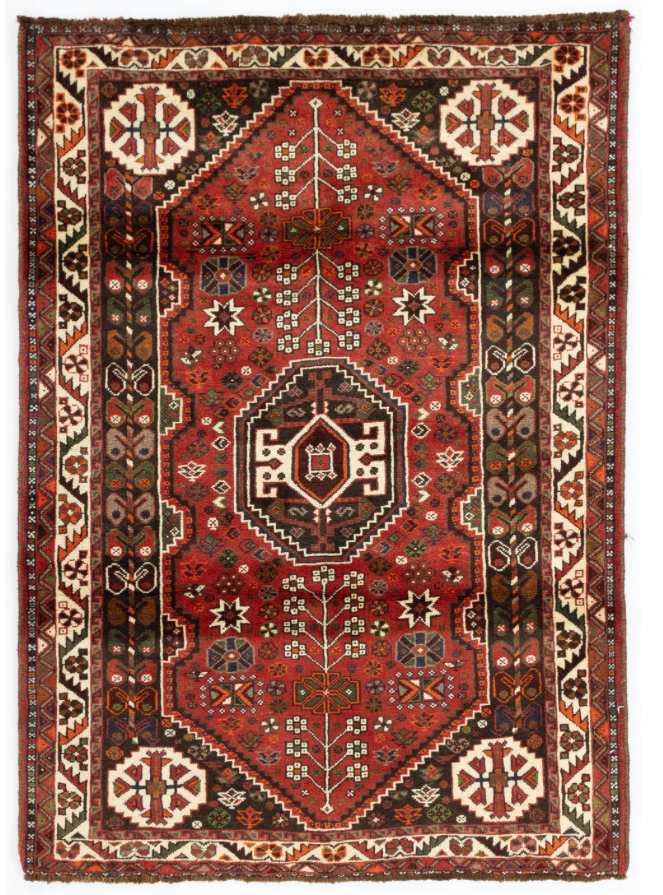 Persian Gabbeh Qashqai-Design Rug <br> 3'5 × 5'0