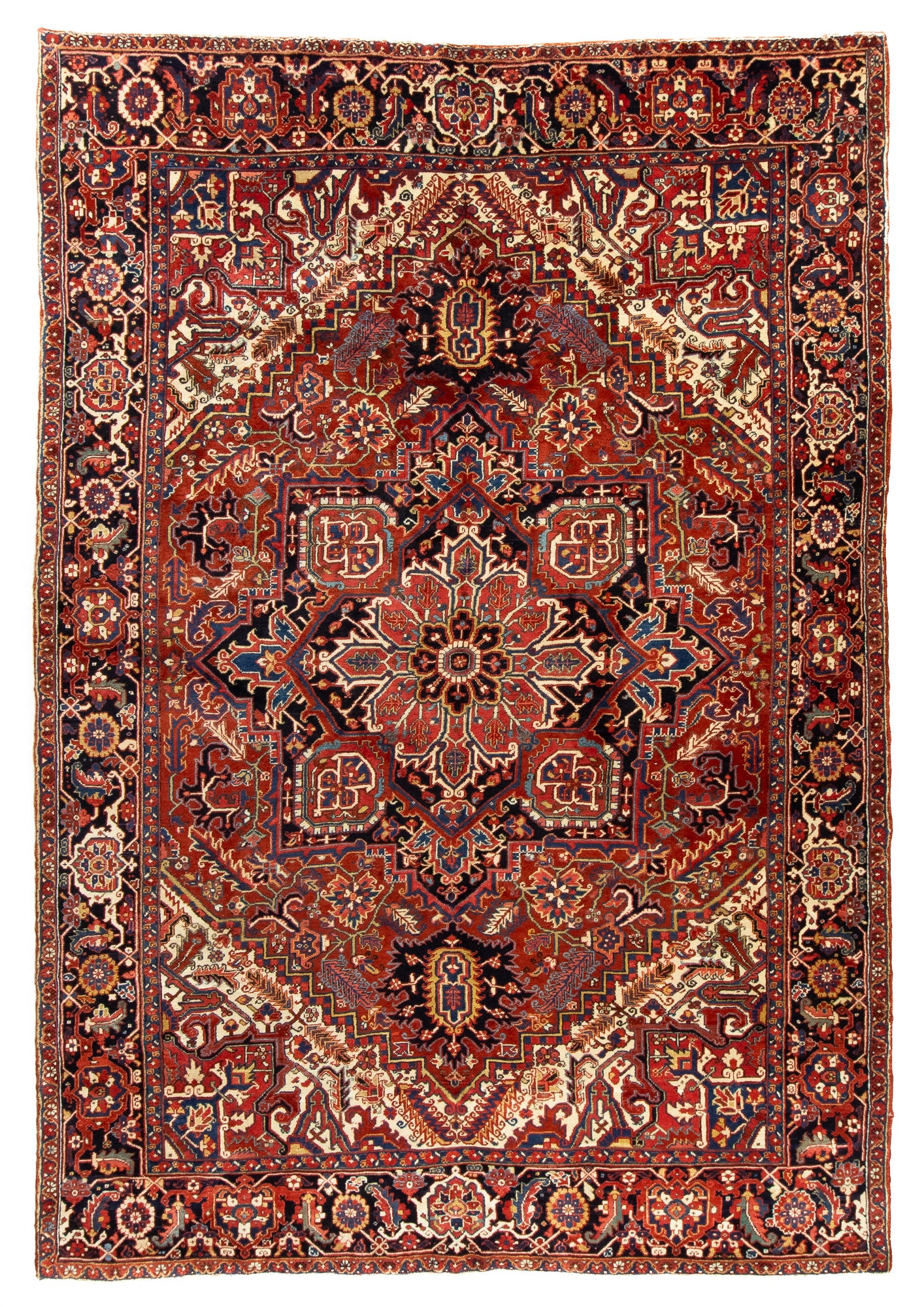 Persian Heriz Rug <br> 7'9 x 11'4