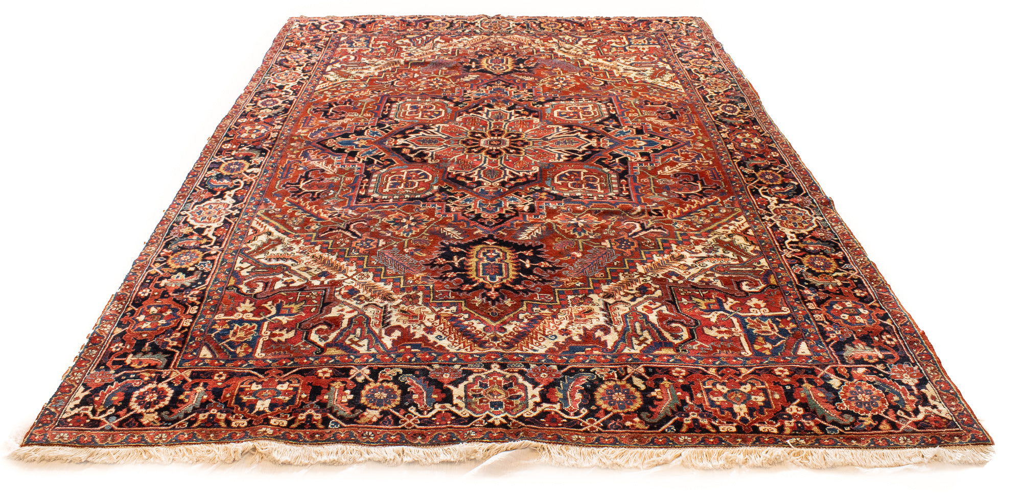 Persian Heriz Rug <br> 7'9 x 11'4