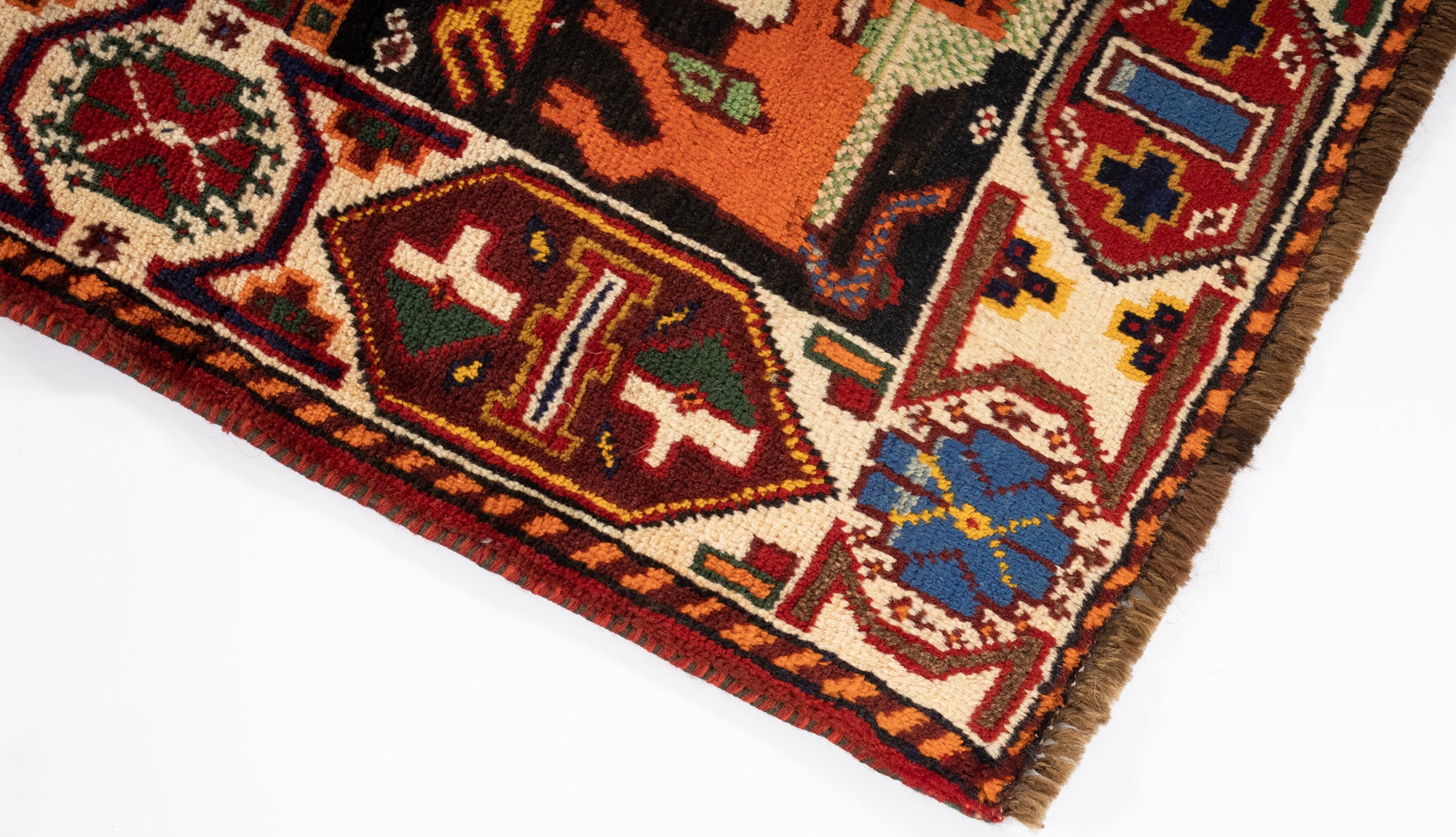 New Persian Gabbeh Qashqai-design Rug <br> 3'7 x 5'3