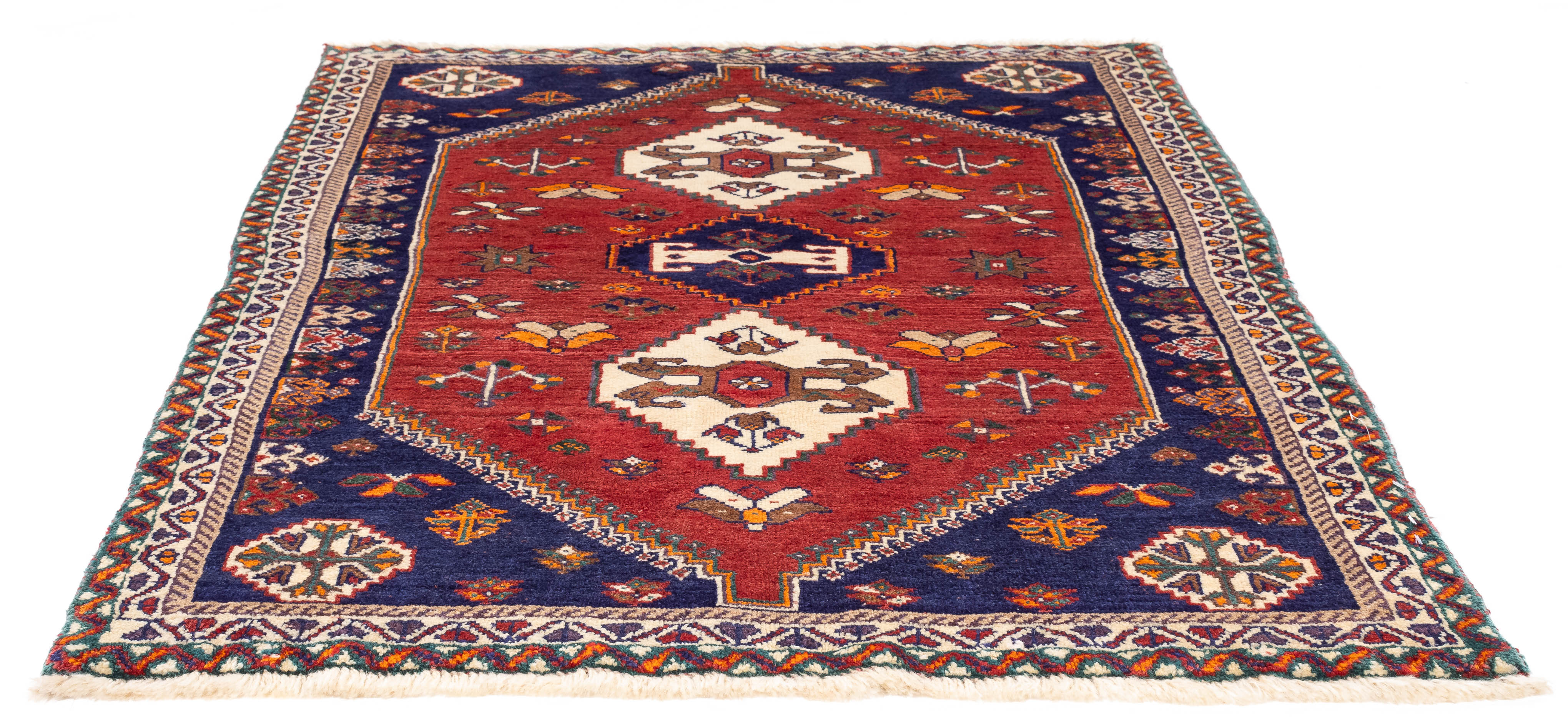 Authentic Persian Qashqa'I Tribal Rug <br> 3'5 x 5'0