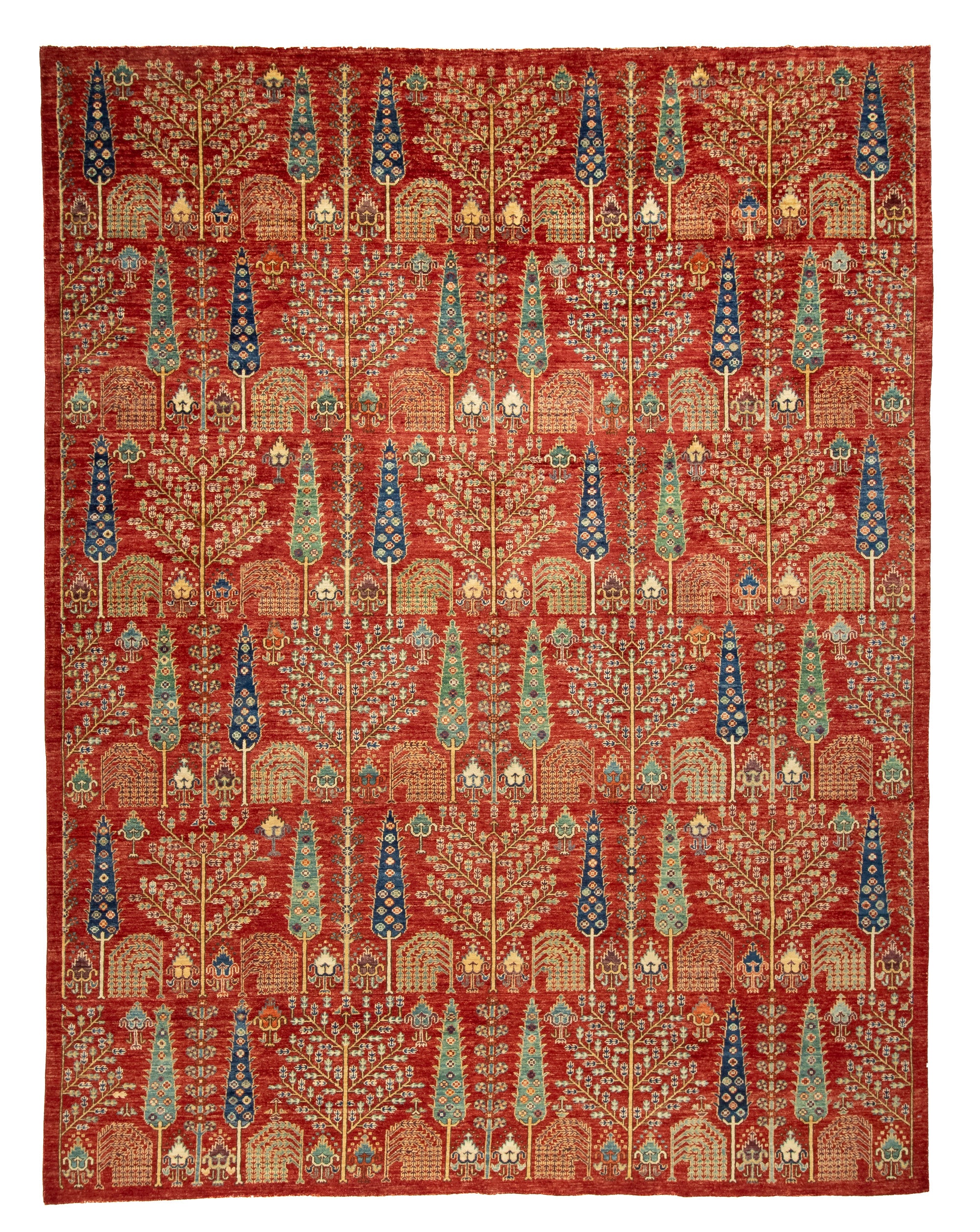 Pakistani Arboreal Rug <br> 9'0 × 12'0