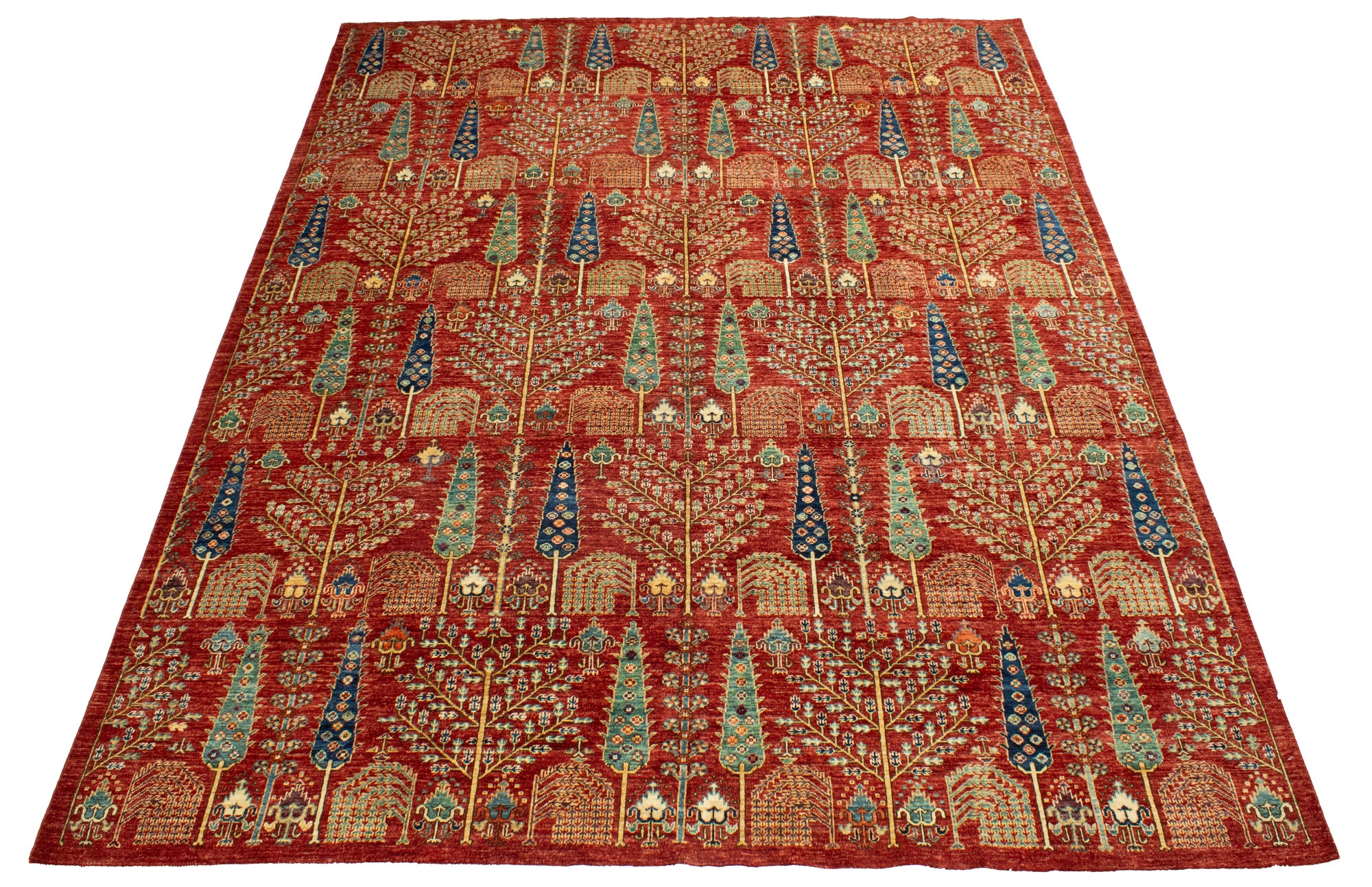 Pakistani Arboreal Rug <br> 9'0 × 12'0