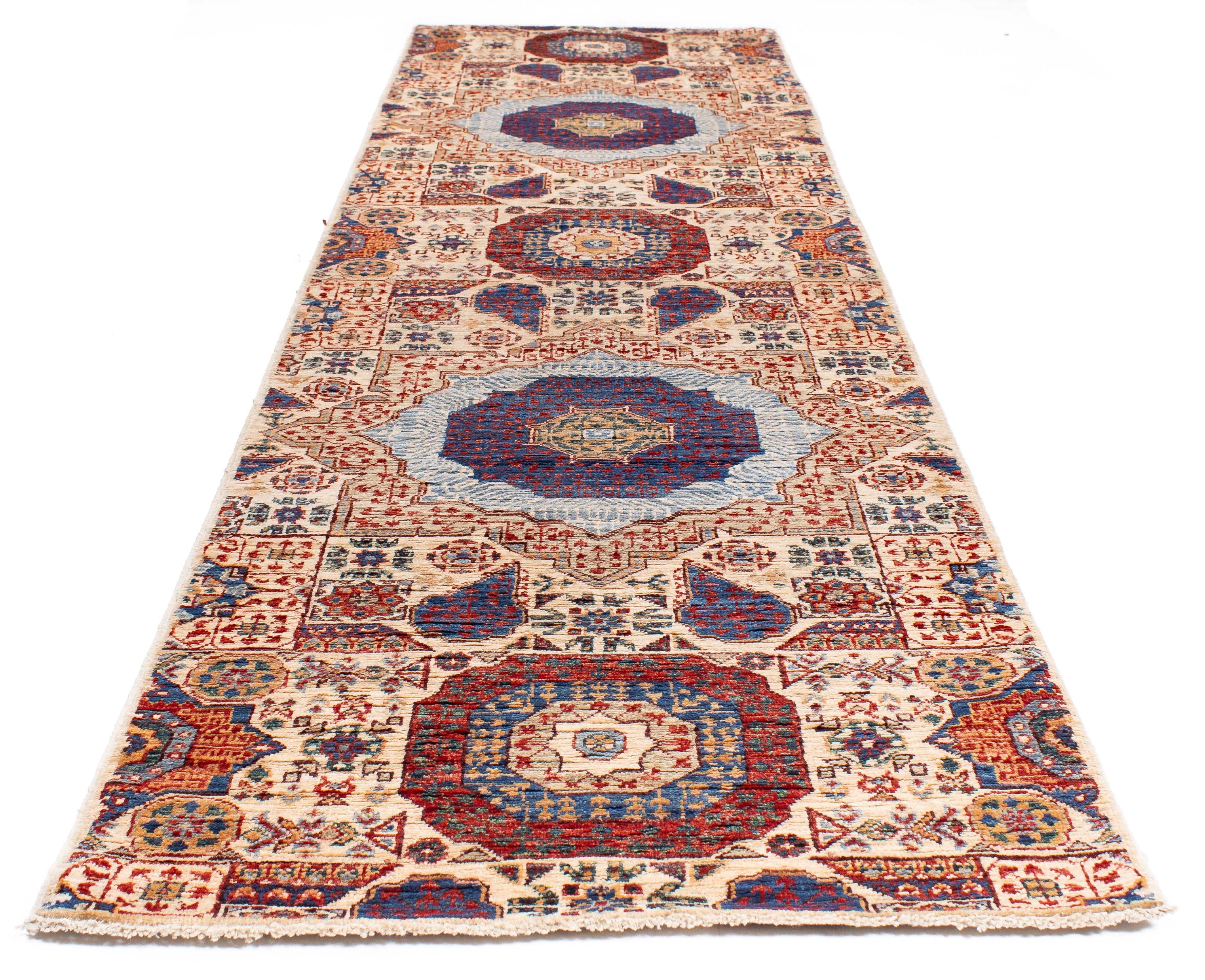 New Afghan Mamluk Design Runner <br> 2'6 x 9'11