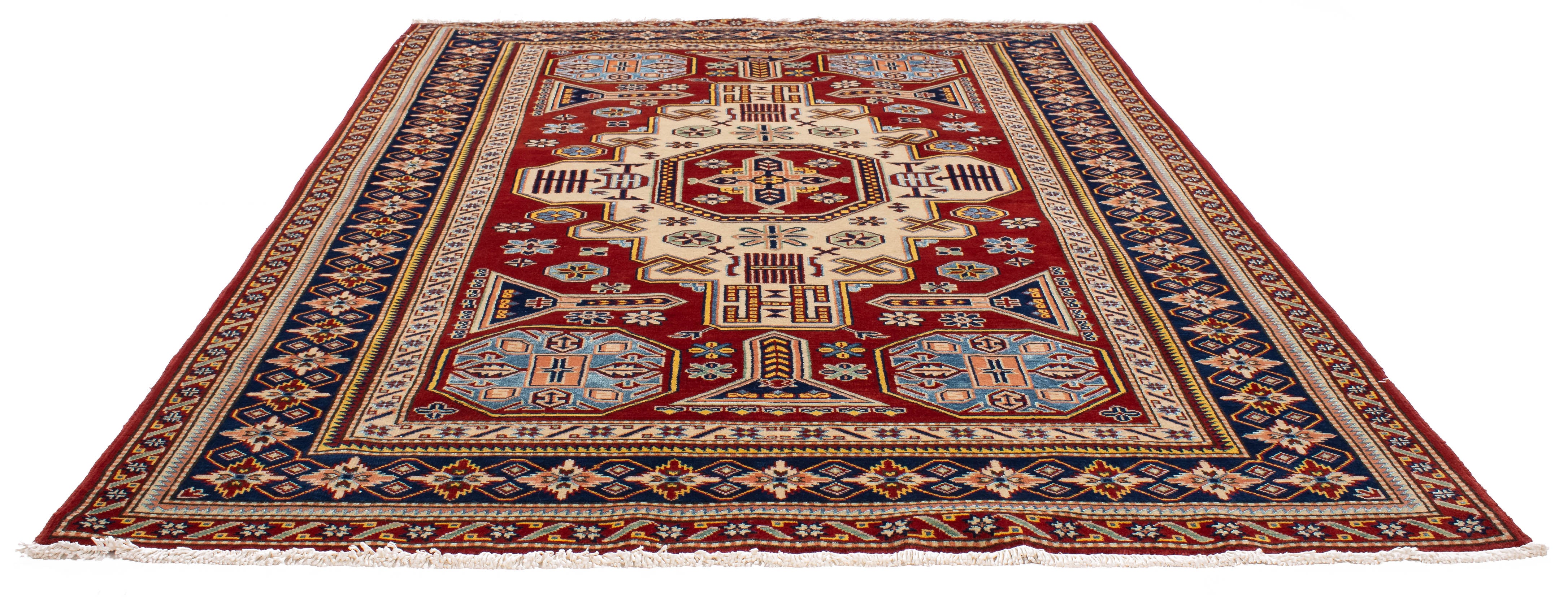 Pakistan Super Fine Kazak Rug <br> 5'3 x 6'10