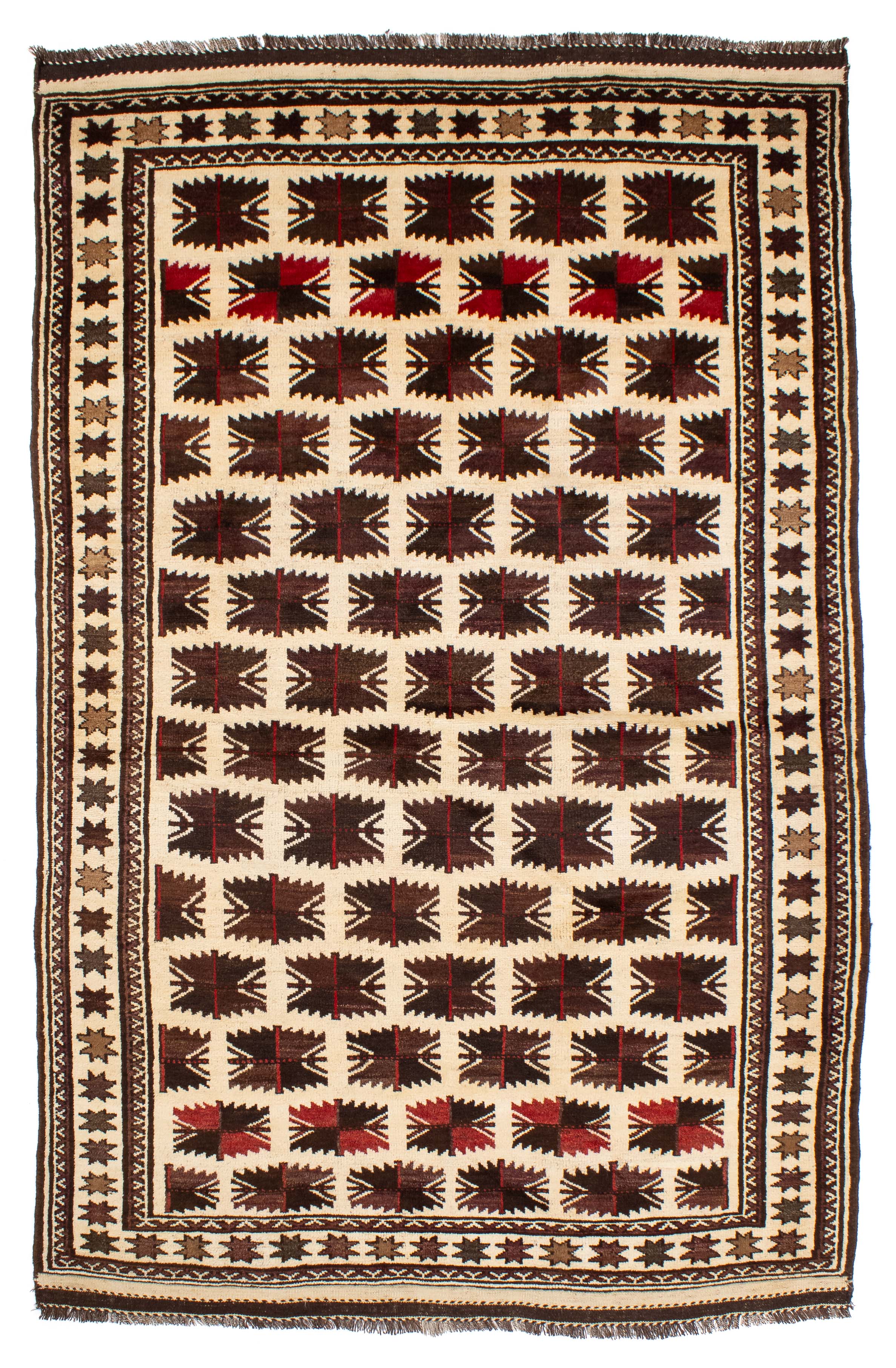 Pakistan Tribal Motif Rug <br> 5'4 x 8'4