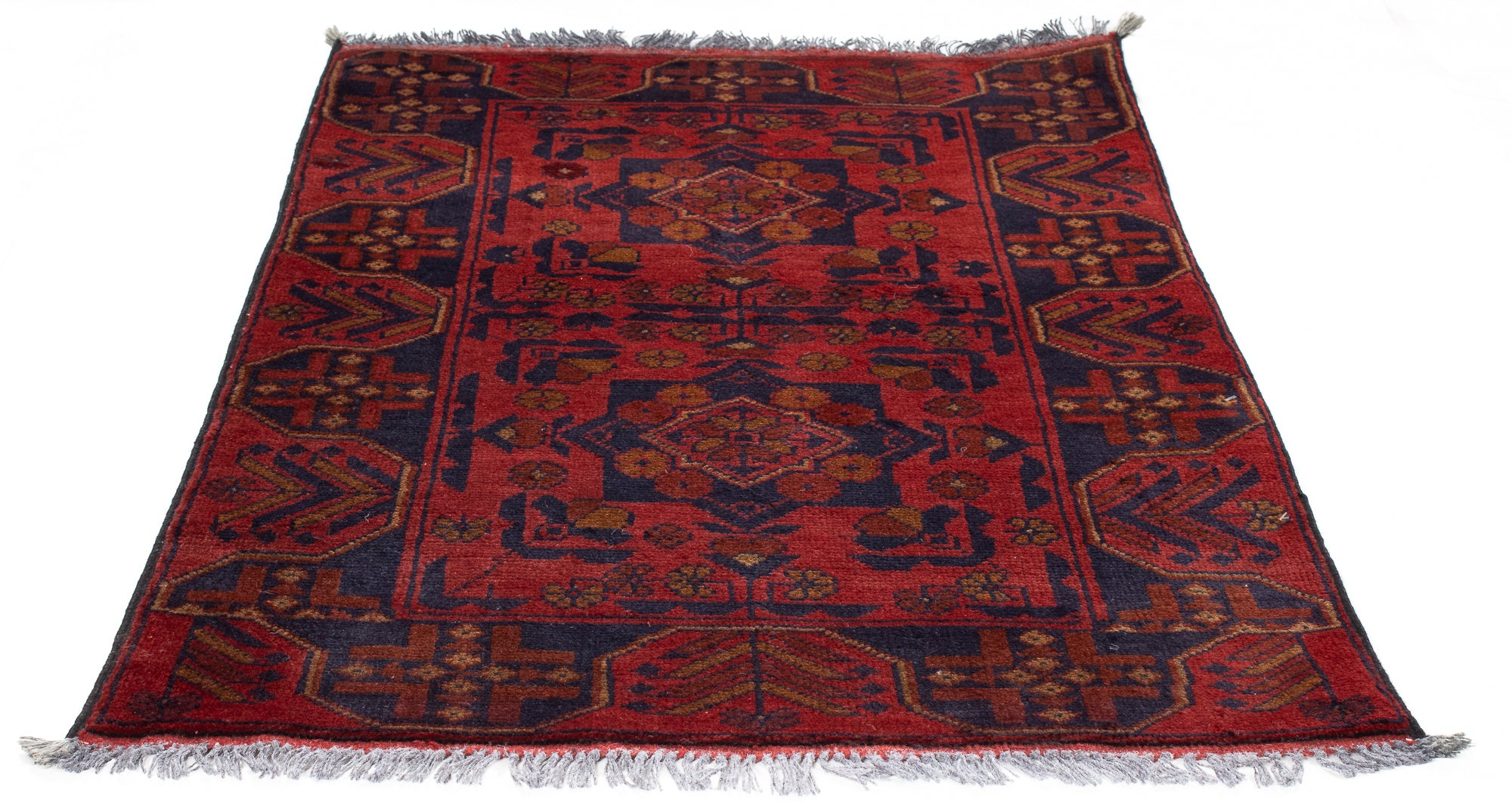 Pakistan Afghan Bokhara Rug <br> 2'6 x 3'10