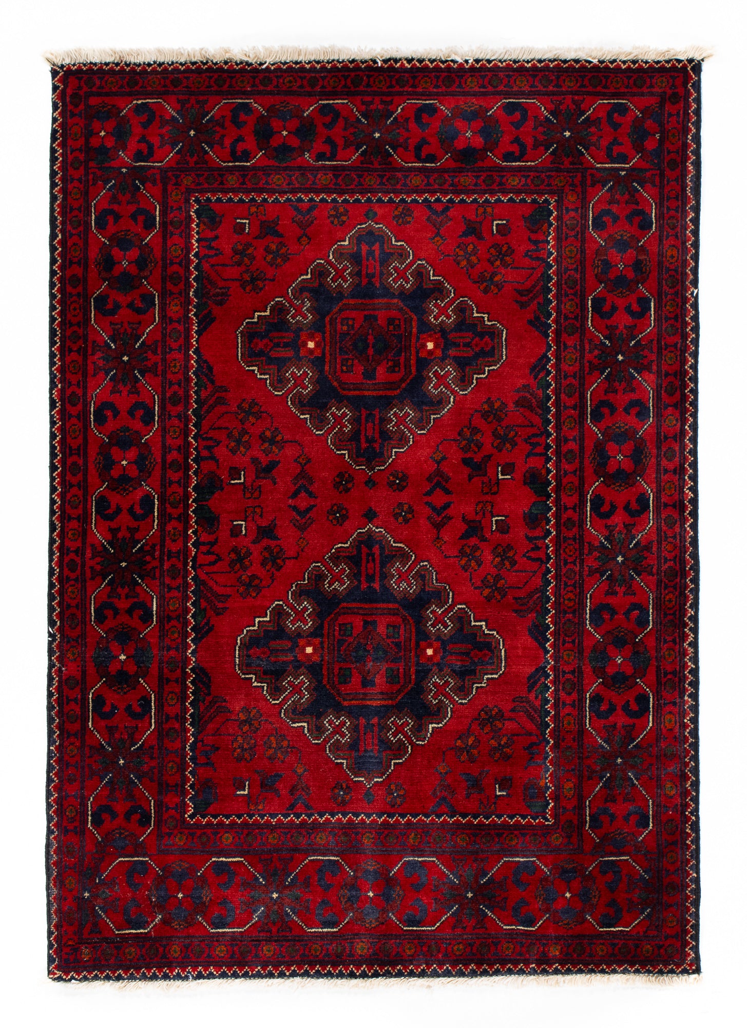 Pakistan Afghan Bokhara Rug <br> 2'9 x 4'0