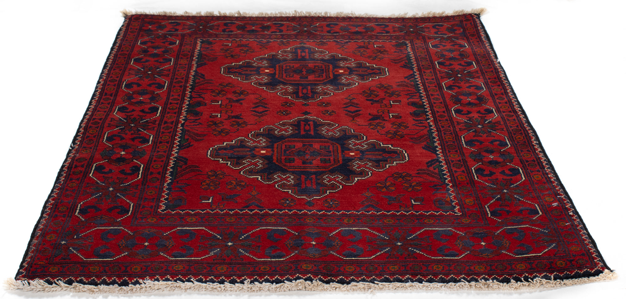 Pakistan Afghan Bokhara Rug <br> 2'9 x 4'0