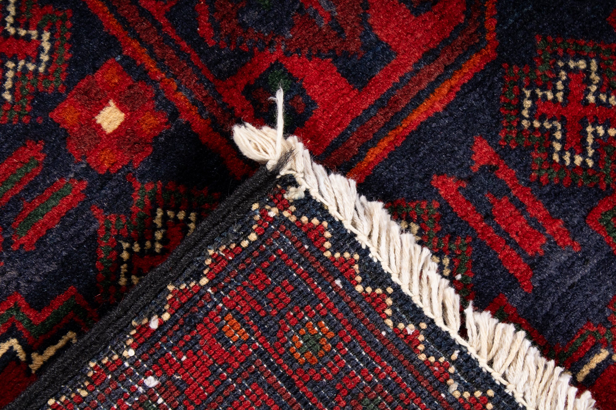 Pakistan Afghan Bokhara Rug <br> 2'9 x 4'0