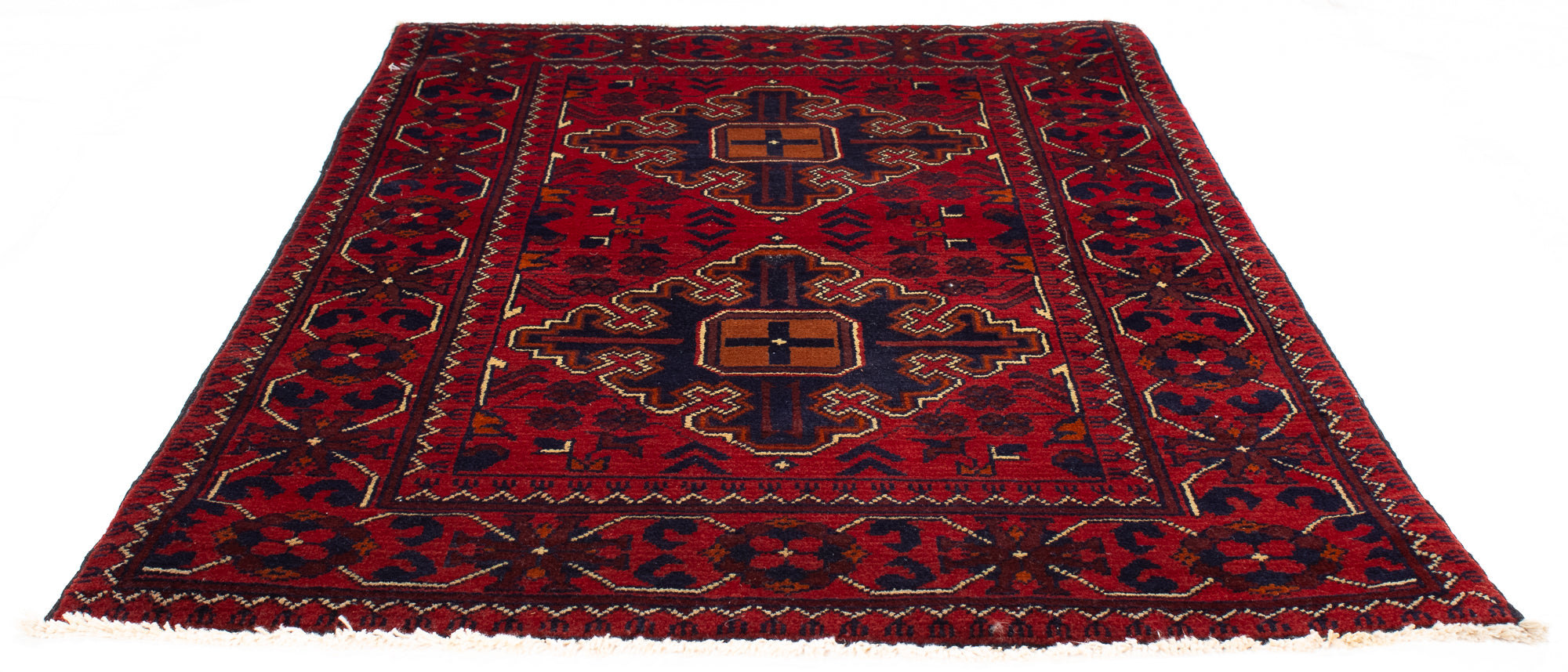 Pakistan Afghan Bokhara Rug <br> 2'7 x 4'3