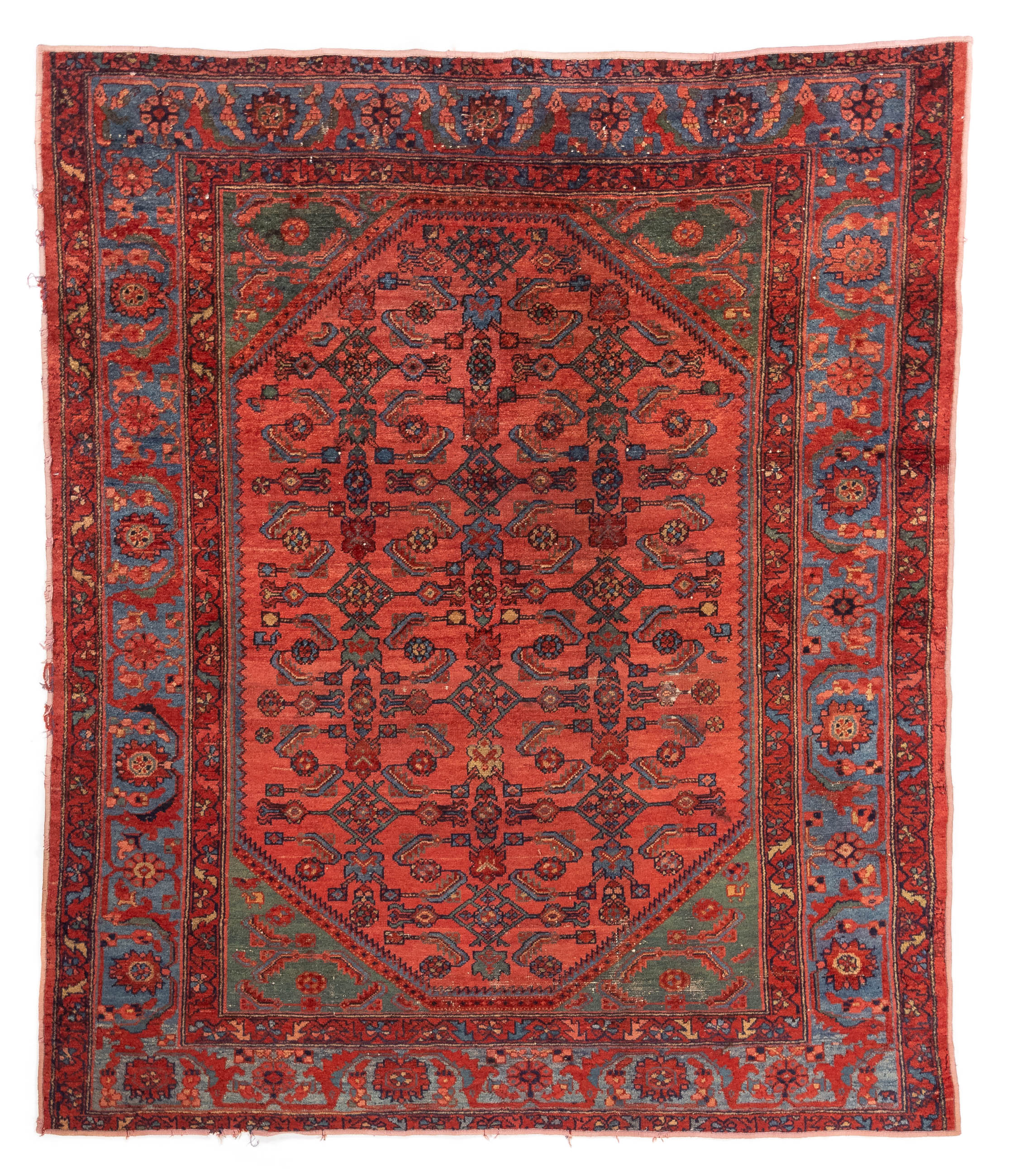 Antique Persian Hamadan Rug <br> 4'11 x 5'9