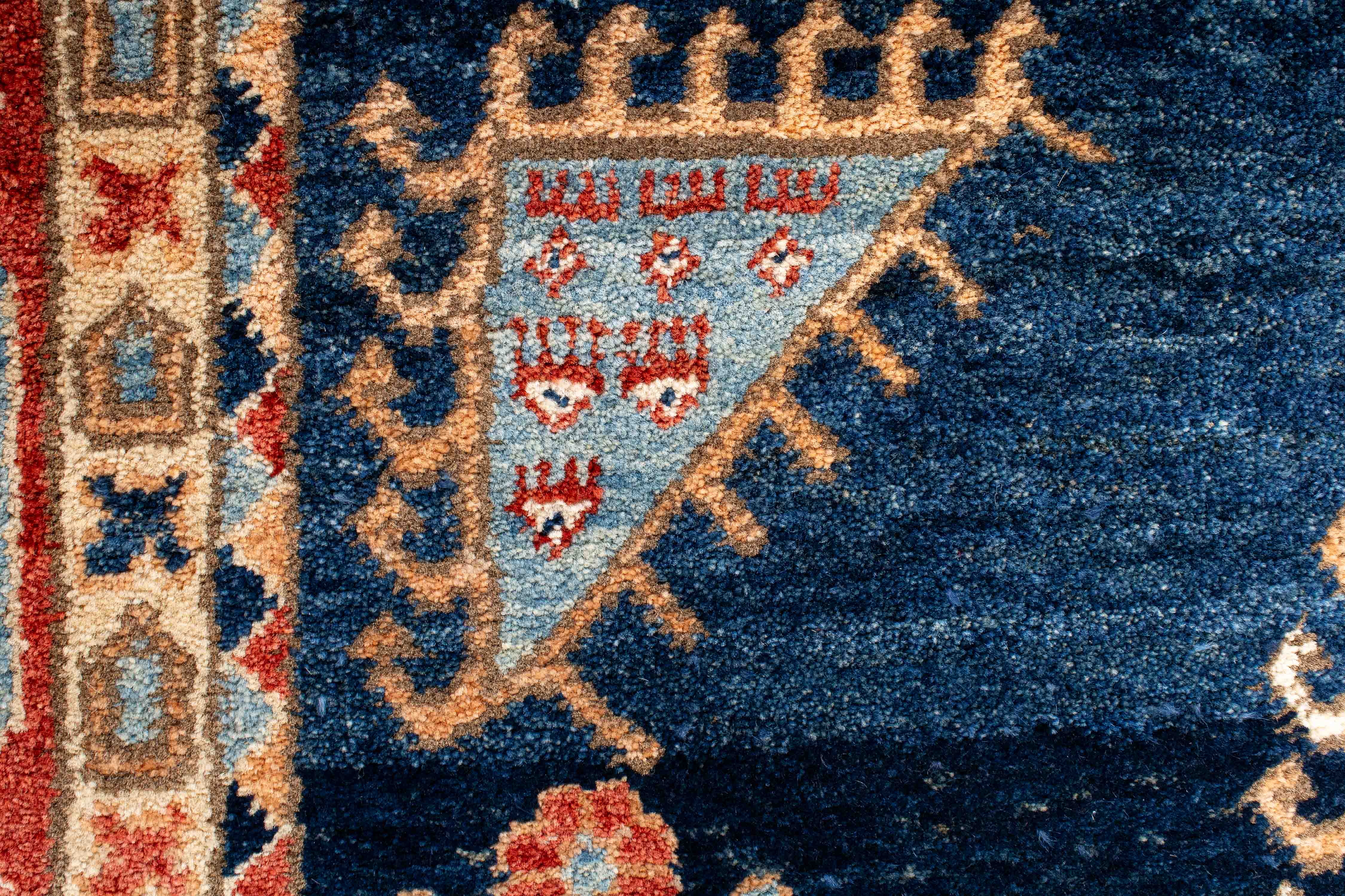 Afghan Kazak Design Rug <br> 5'2 x 6'9