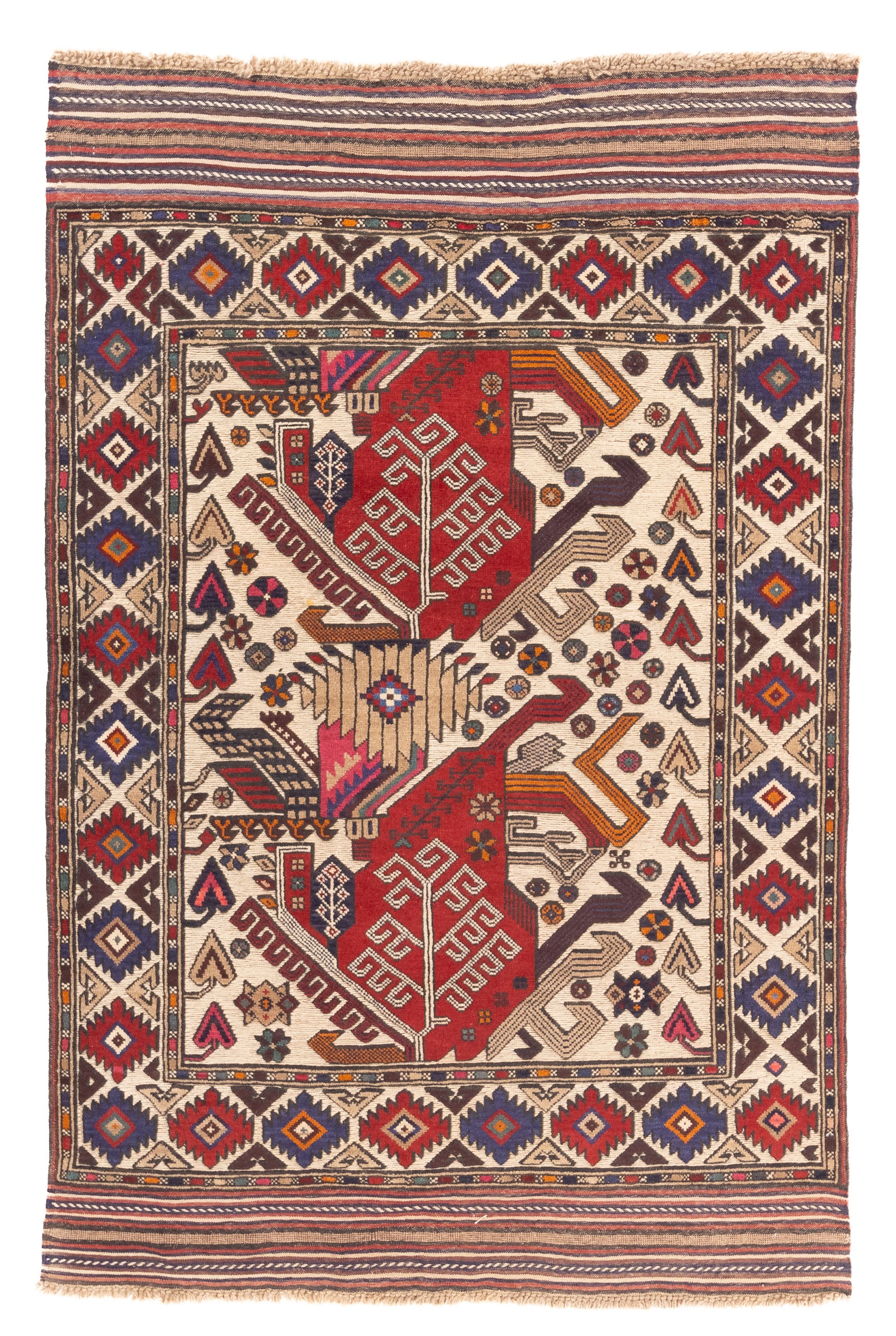 New Pakistan Soumak Rug 4'3 x 6'4