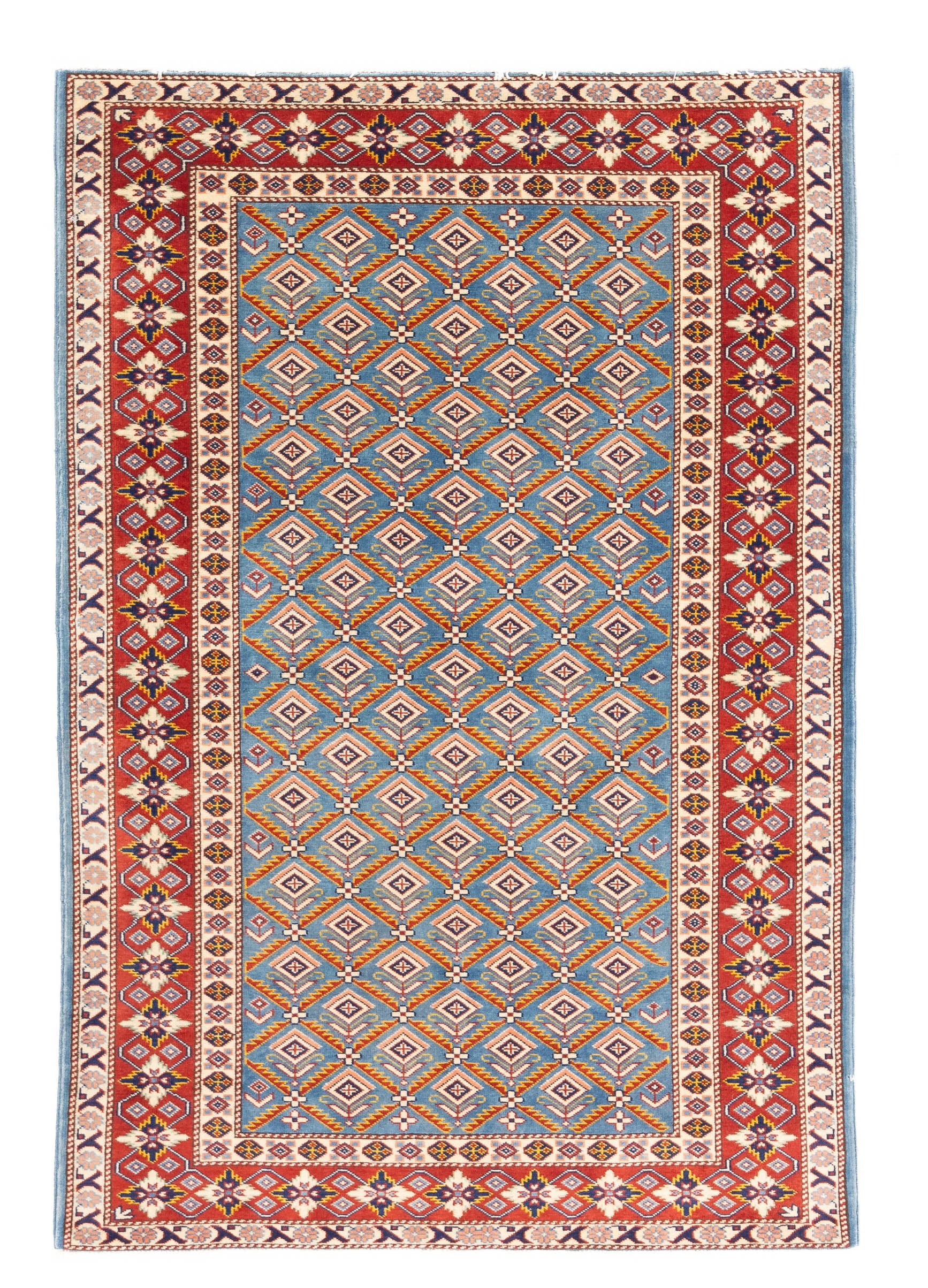 New Pakistan Super Kazak Rug 4'1 x 5'10