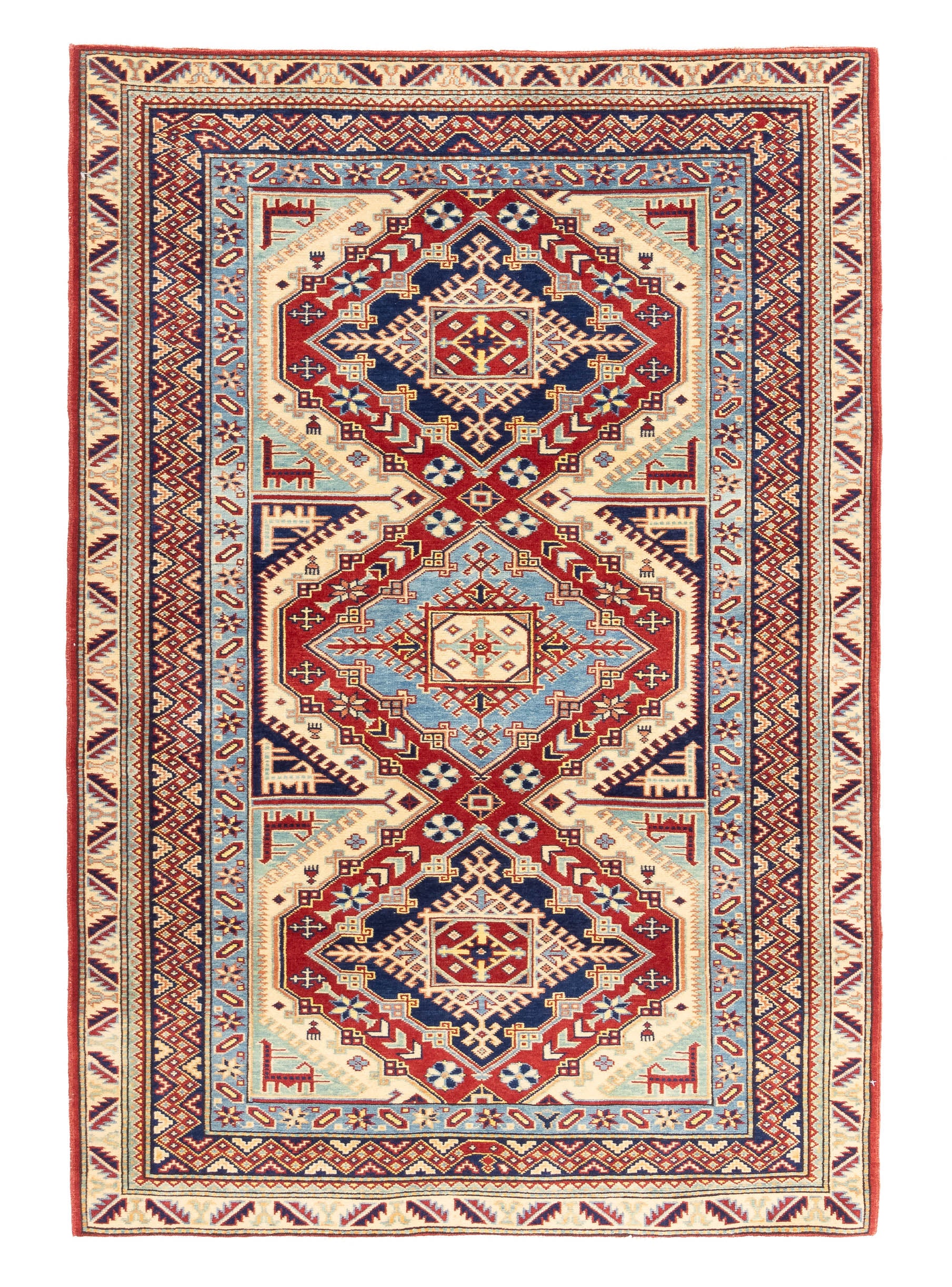 New Pakistan Super Kazak Rug 4'5 x 5'10