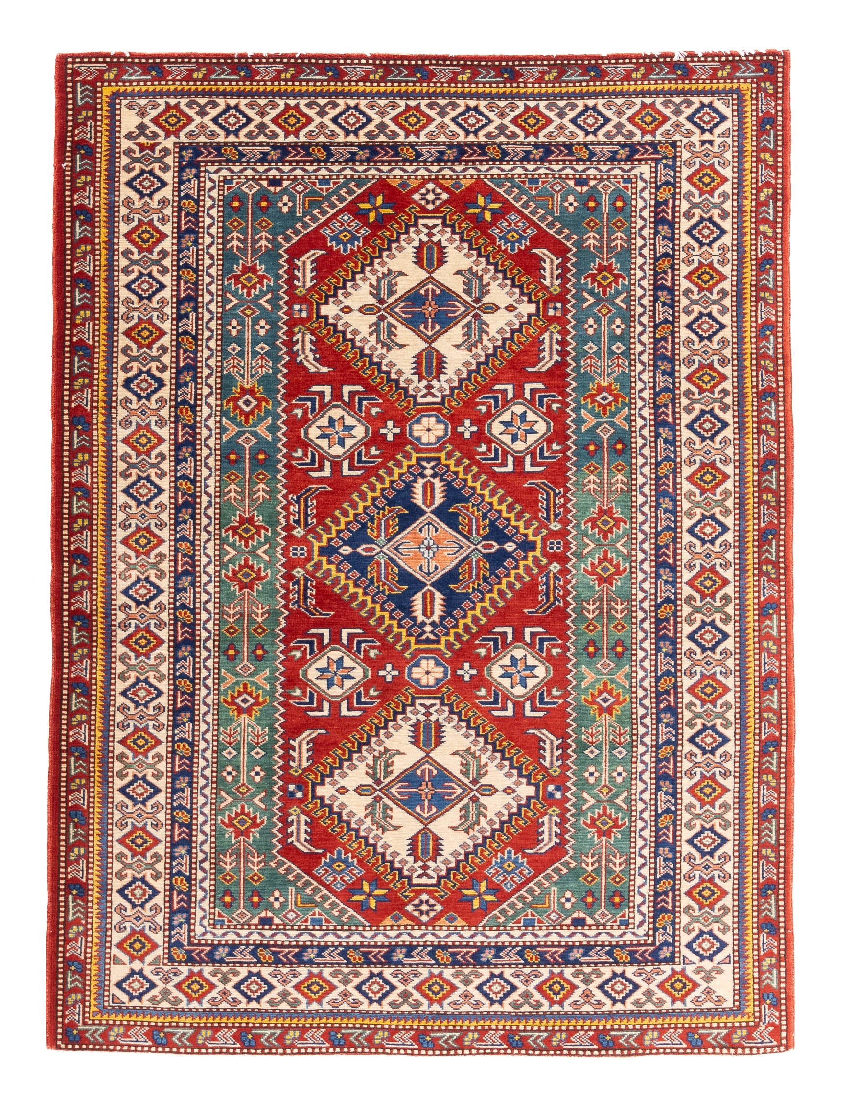 New Pakistan Super Kazak Rug 4'4 x 5'10