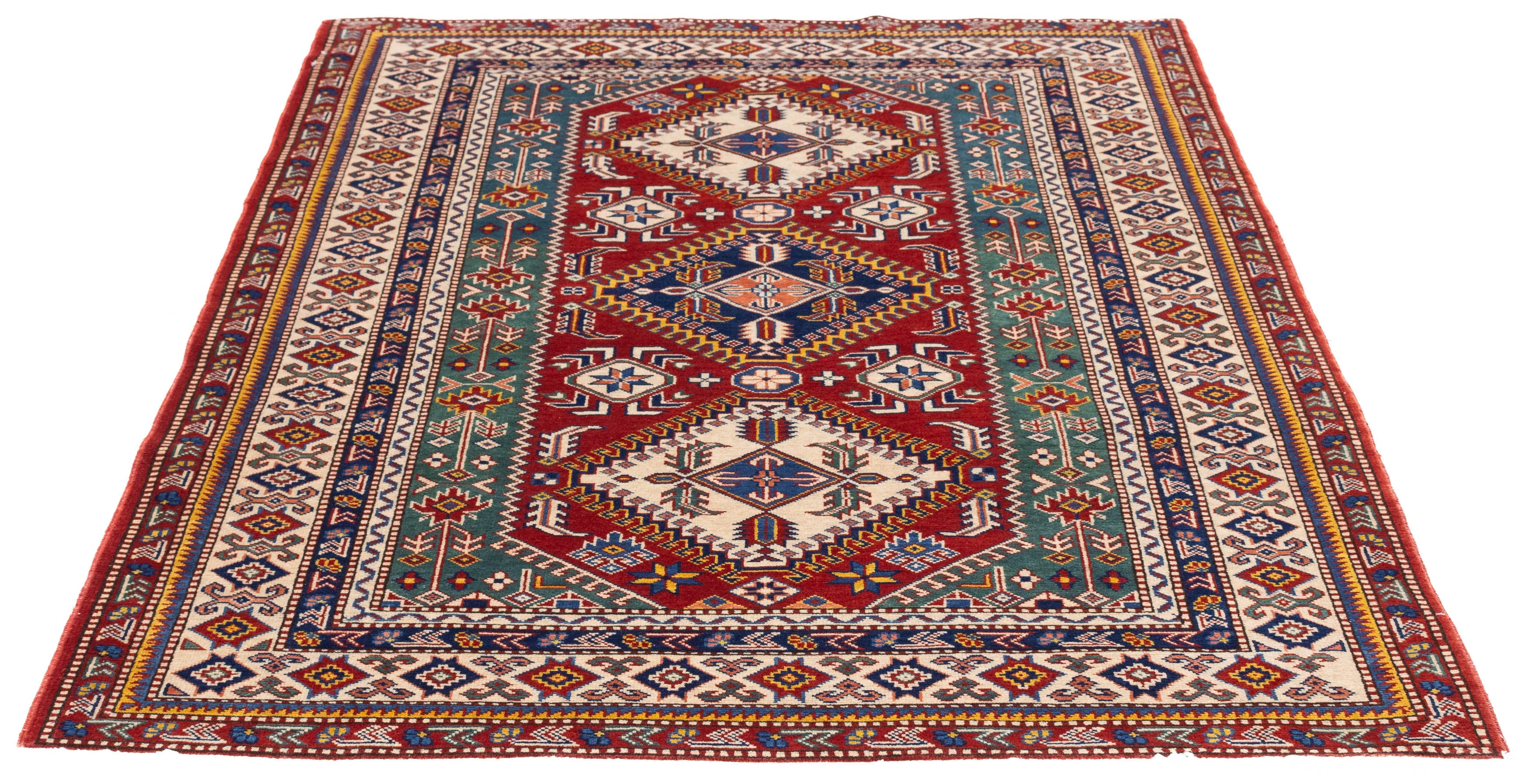 New Pakistan Super Kazak Rug 4'4 x 5'10