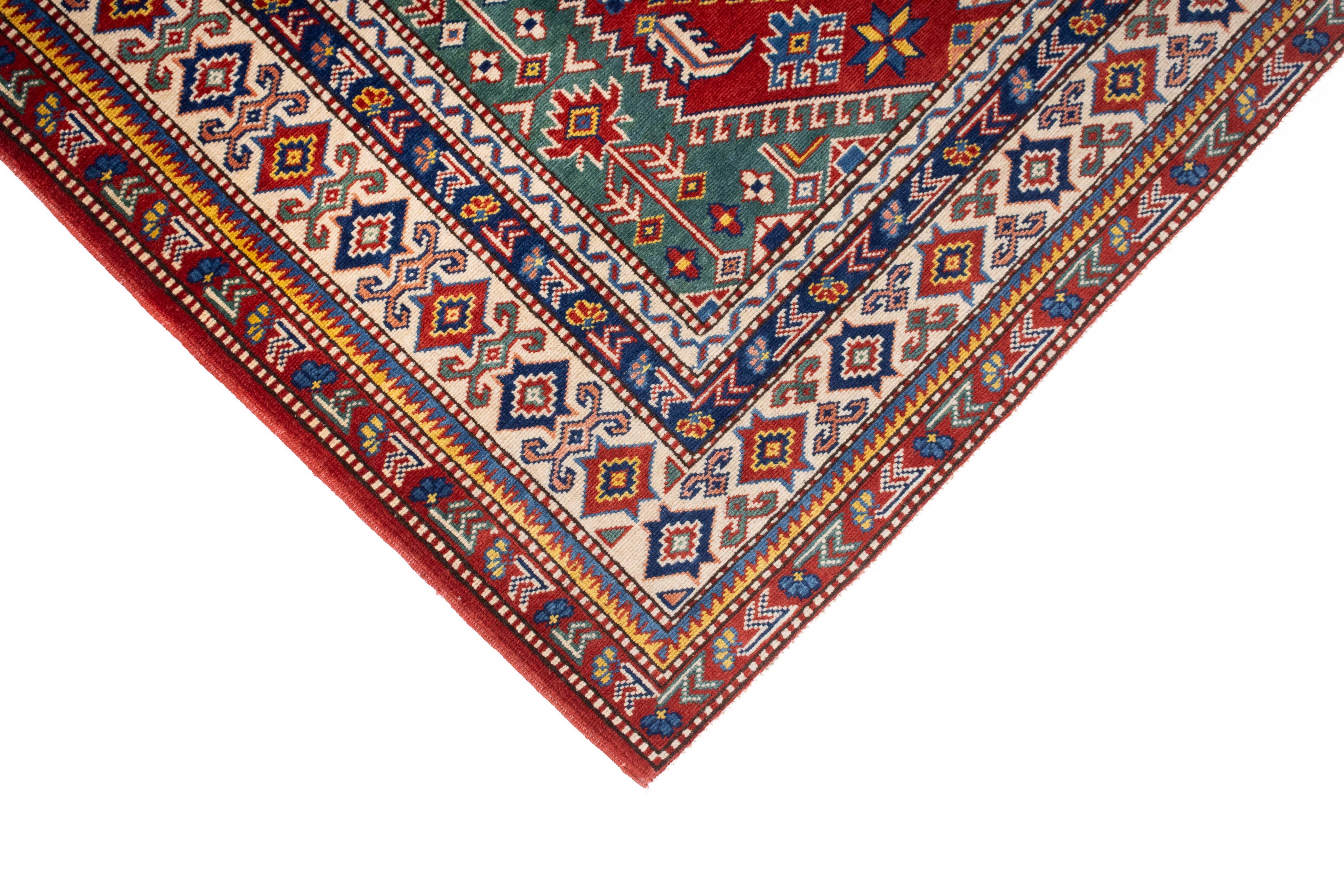 New Pakistan Super Kazak Rug 4'4 x 5'10