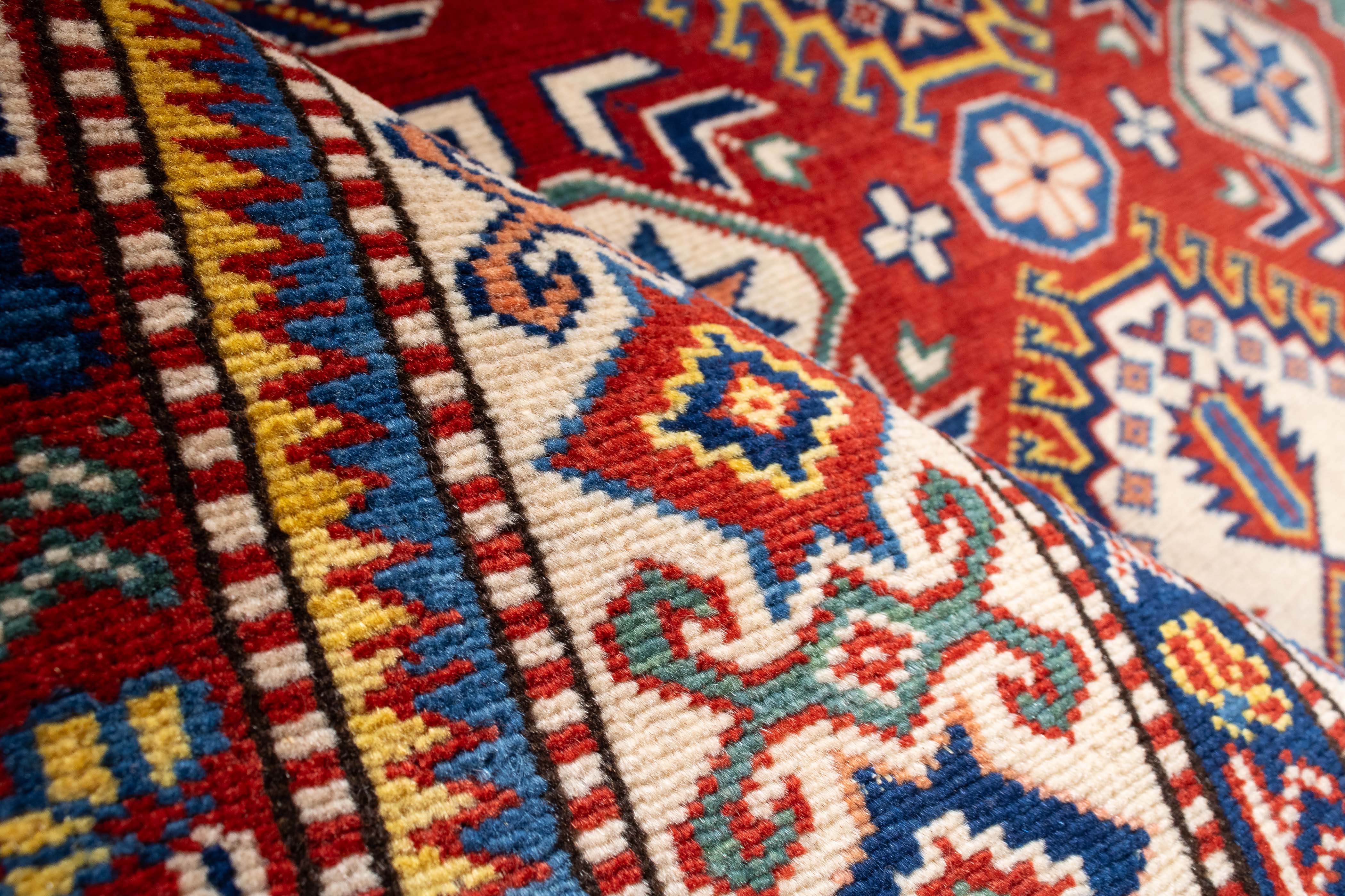 New Pakistan Super Kazak Rug 4'4 x 5'10