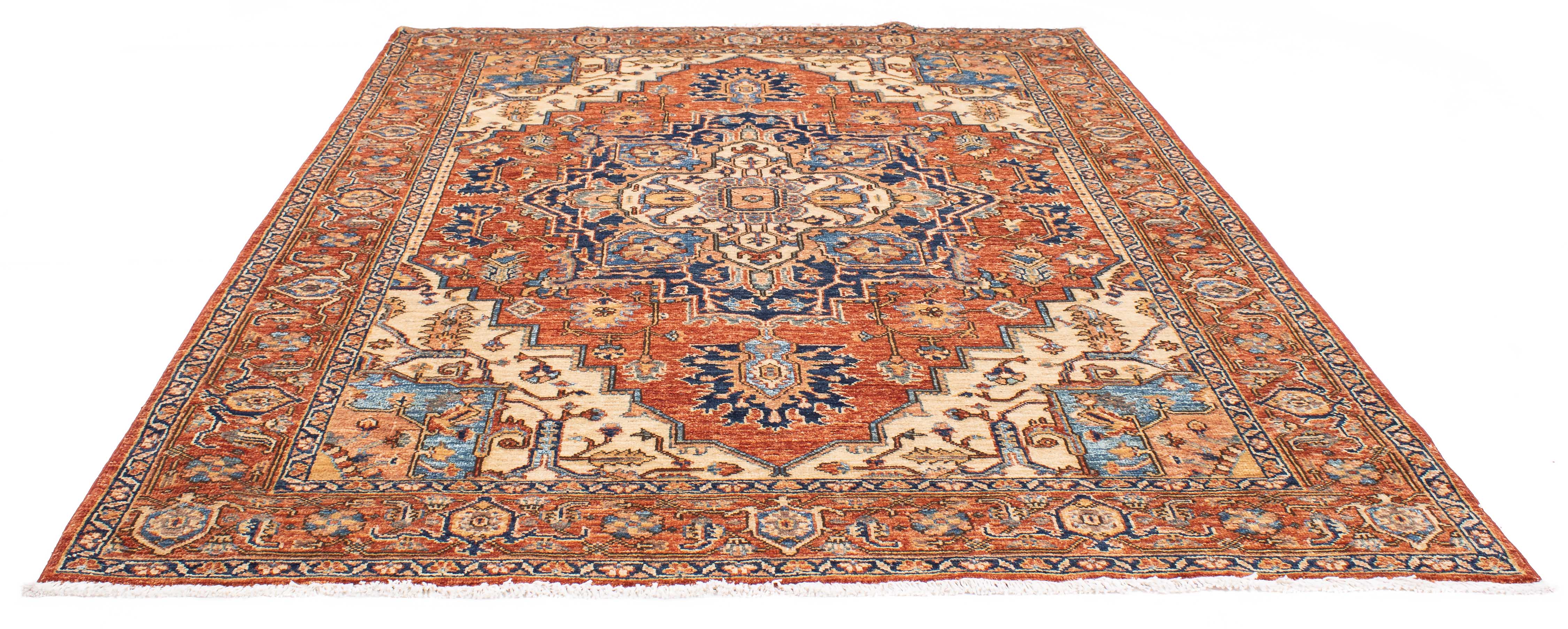 Traditional Pakistan Serapi Rug <br> 5'2 x 7'4