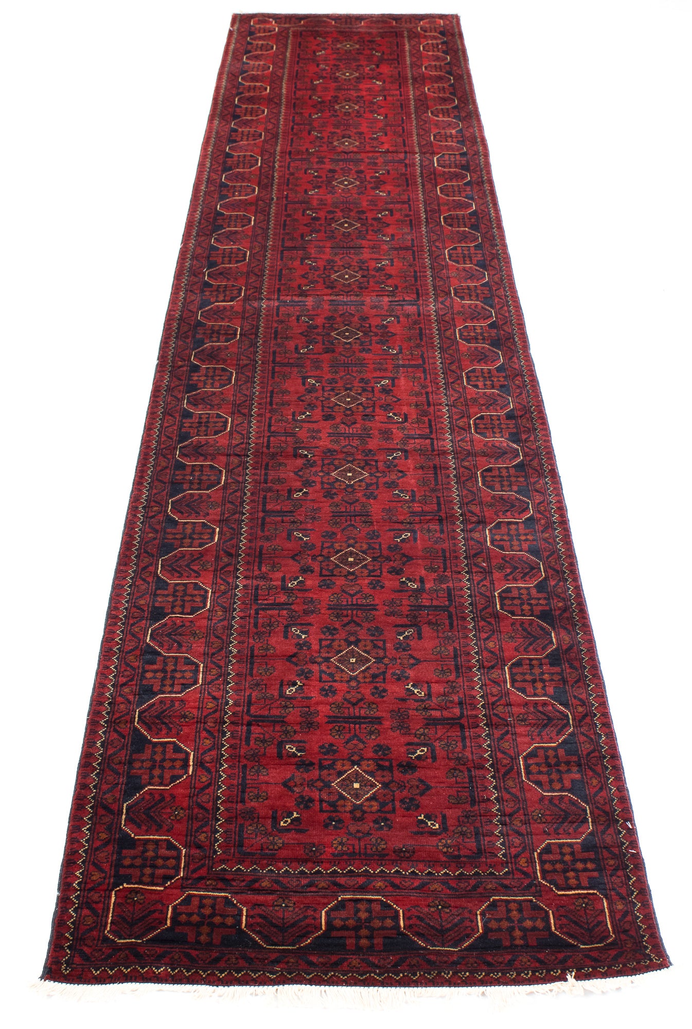 Pak Afghan Bokhara Runner <br> 2'7 x 12'10