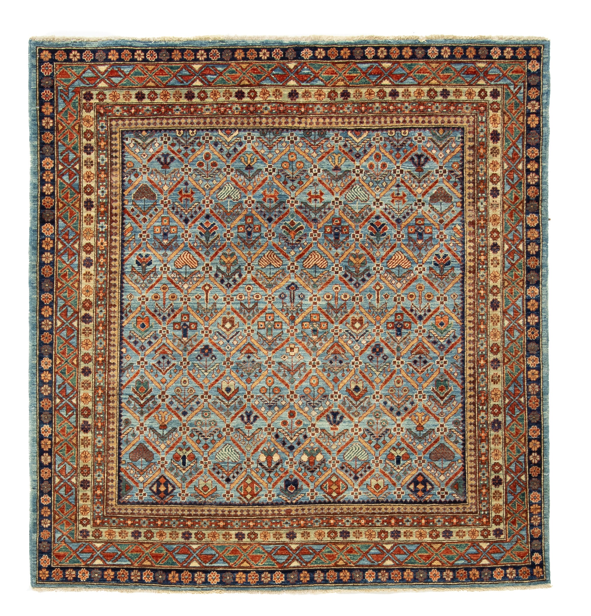 Afghan Serapi Rug <br> 5'4 × 5'7