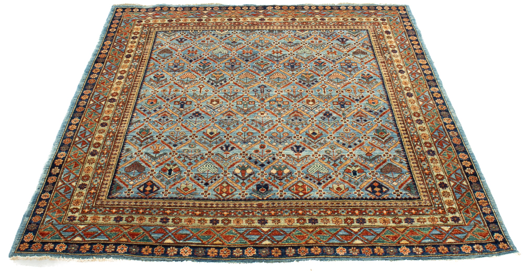 Afghan Serapi Rug <br> 5'4 × 5'7