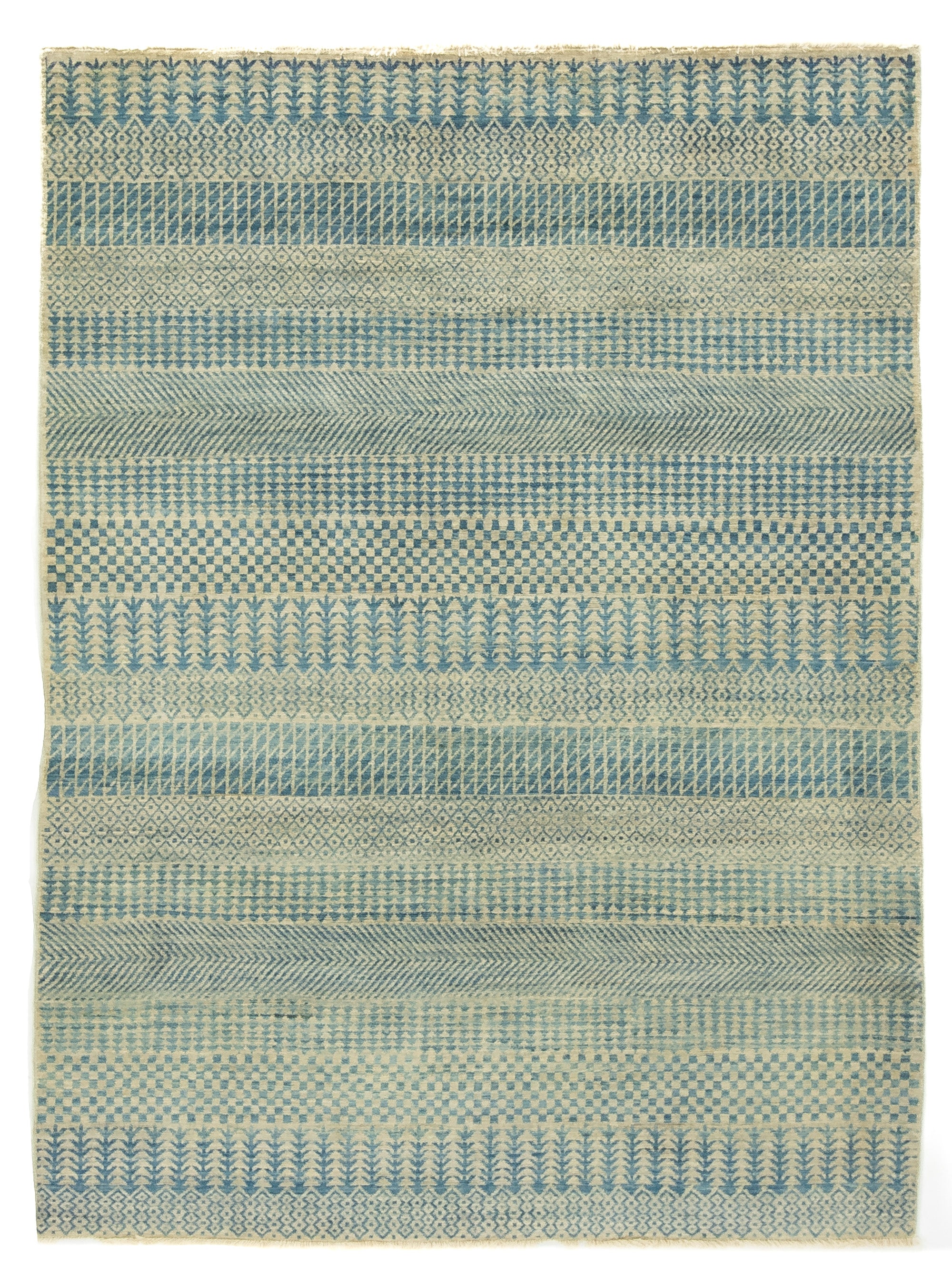 Illusion Contemporary Green  Rug <br> 5'0 × 6'10