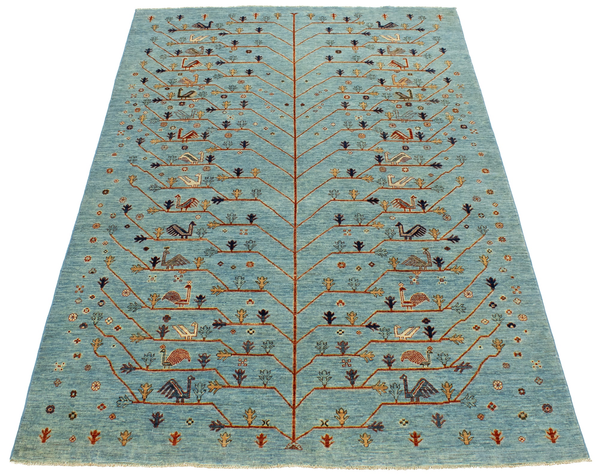 Afghan The Tree Rug <br> 6'1 × 9'0