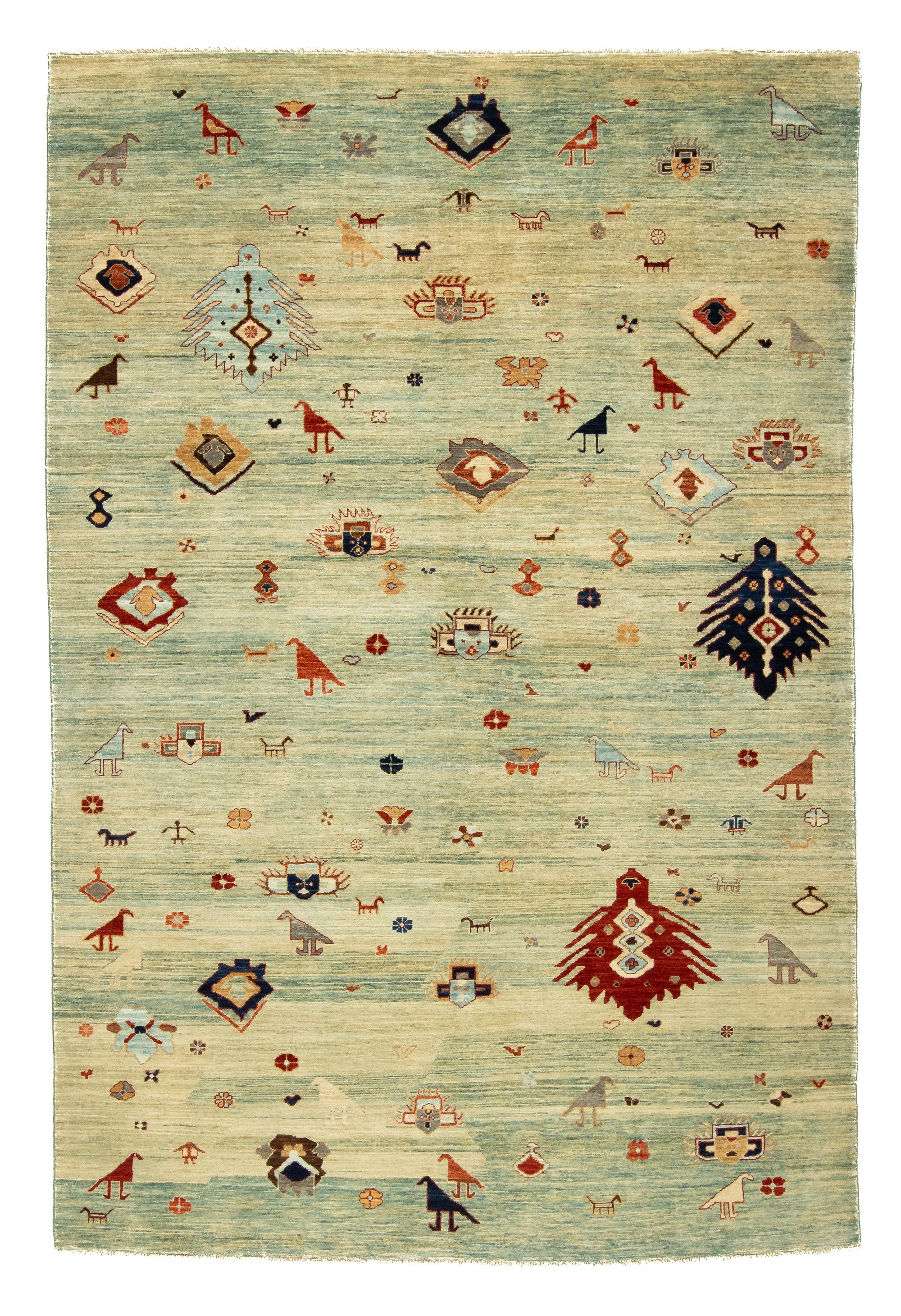 Afghan Tribal Rug <br> 6'0 × 8'11