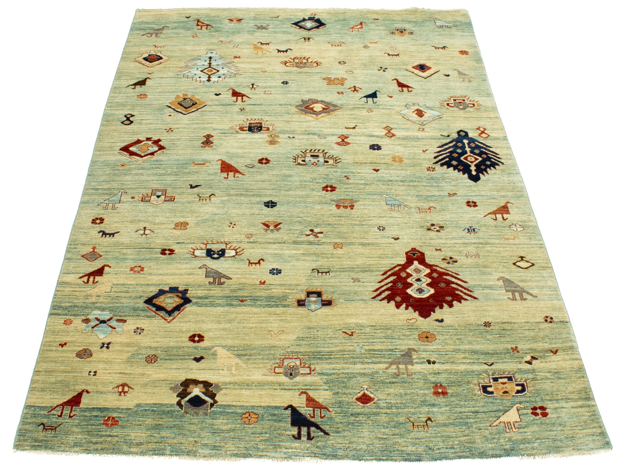 Afghan Tribal Rug <br> 6'0 × 8'11