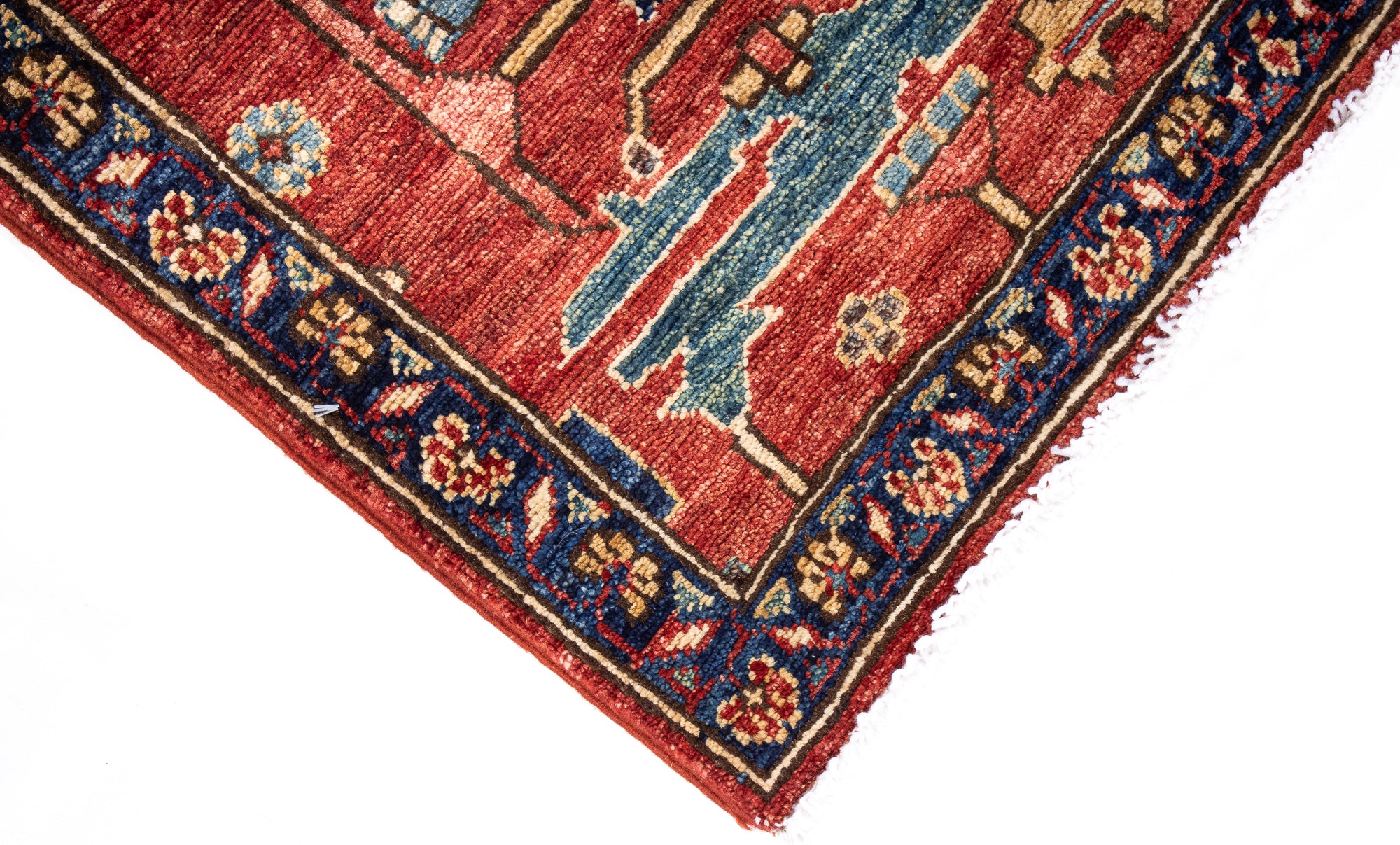 Afghan Serapi Heriz Rug <br> 3'1' x 5'1'