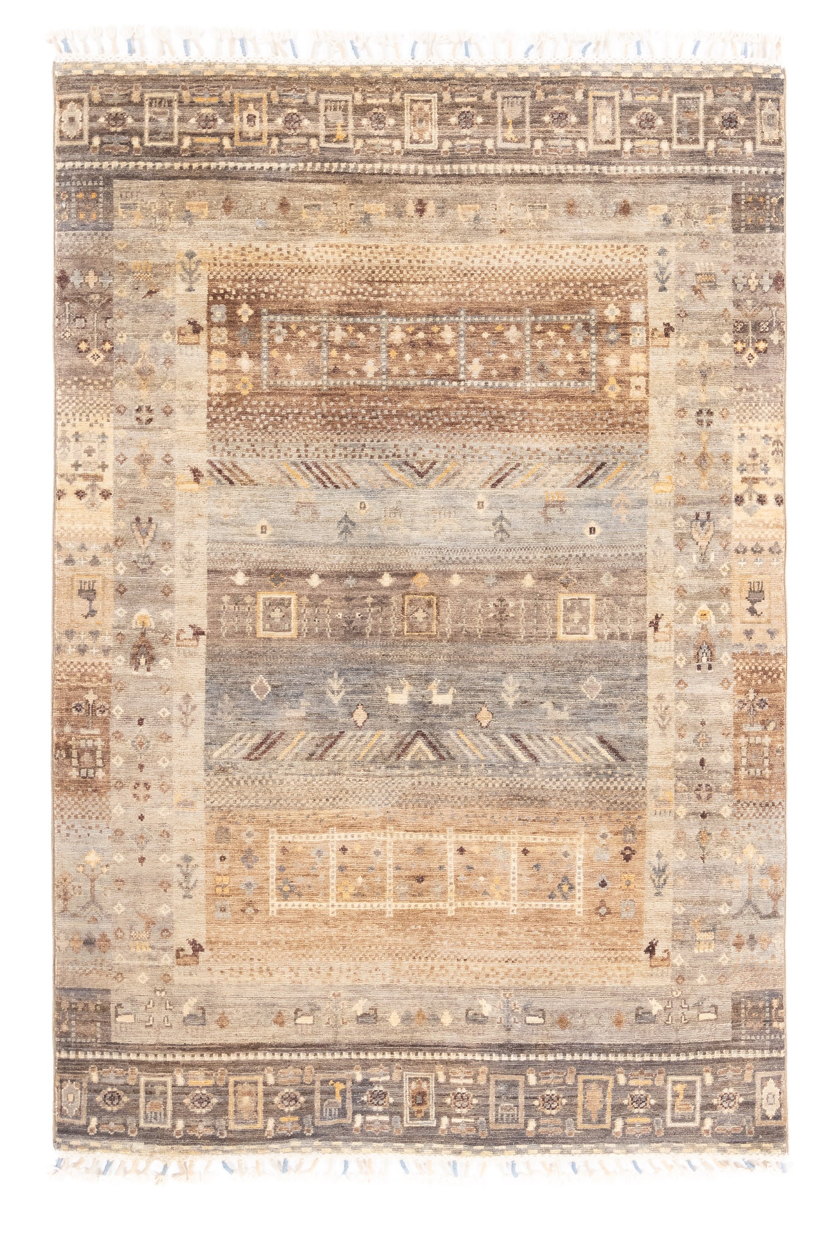 New Pakistan Tribal Rug <br> 4'2 x 6'1