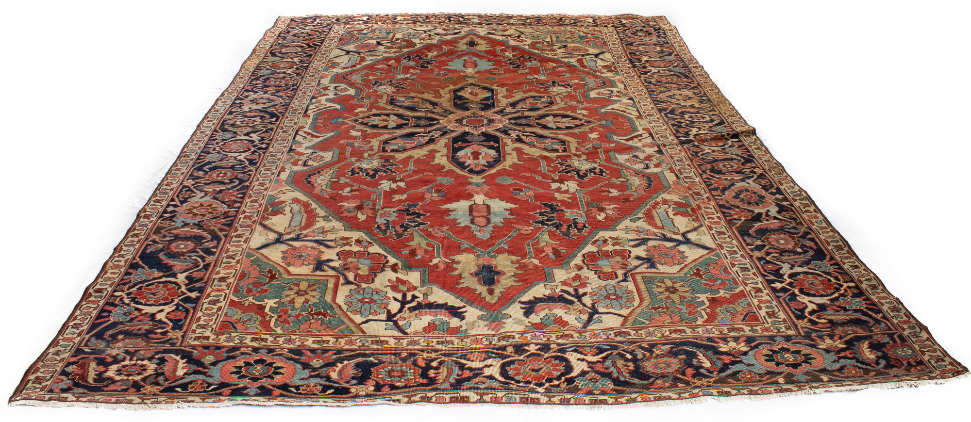 Antique Persian Serapi Rug <br> 9'0 x 12'8