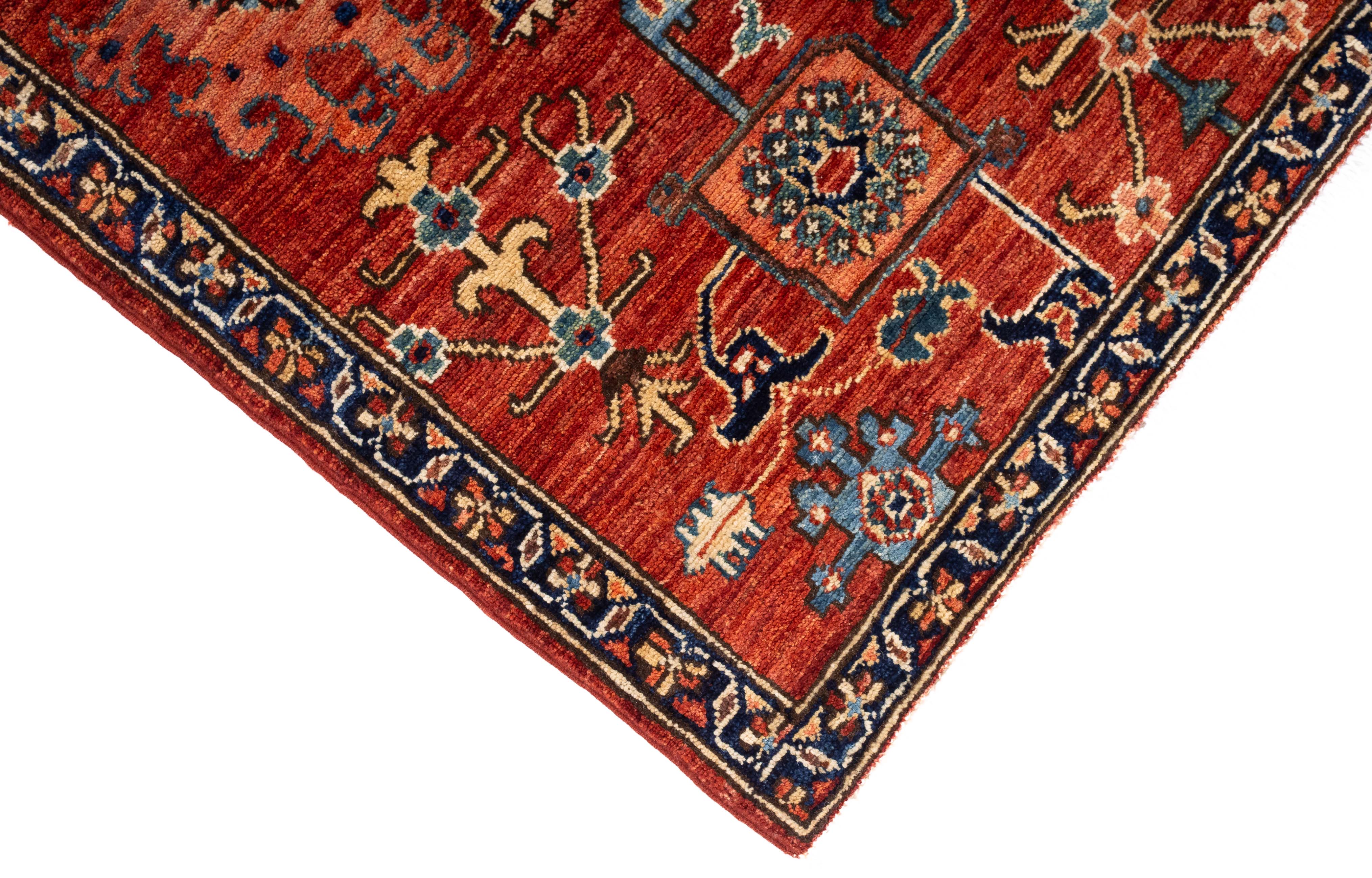 New Pakistan Serapi Rug <br> 4'2 x 5'10