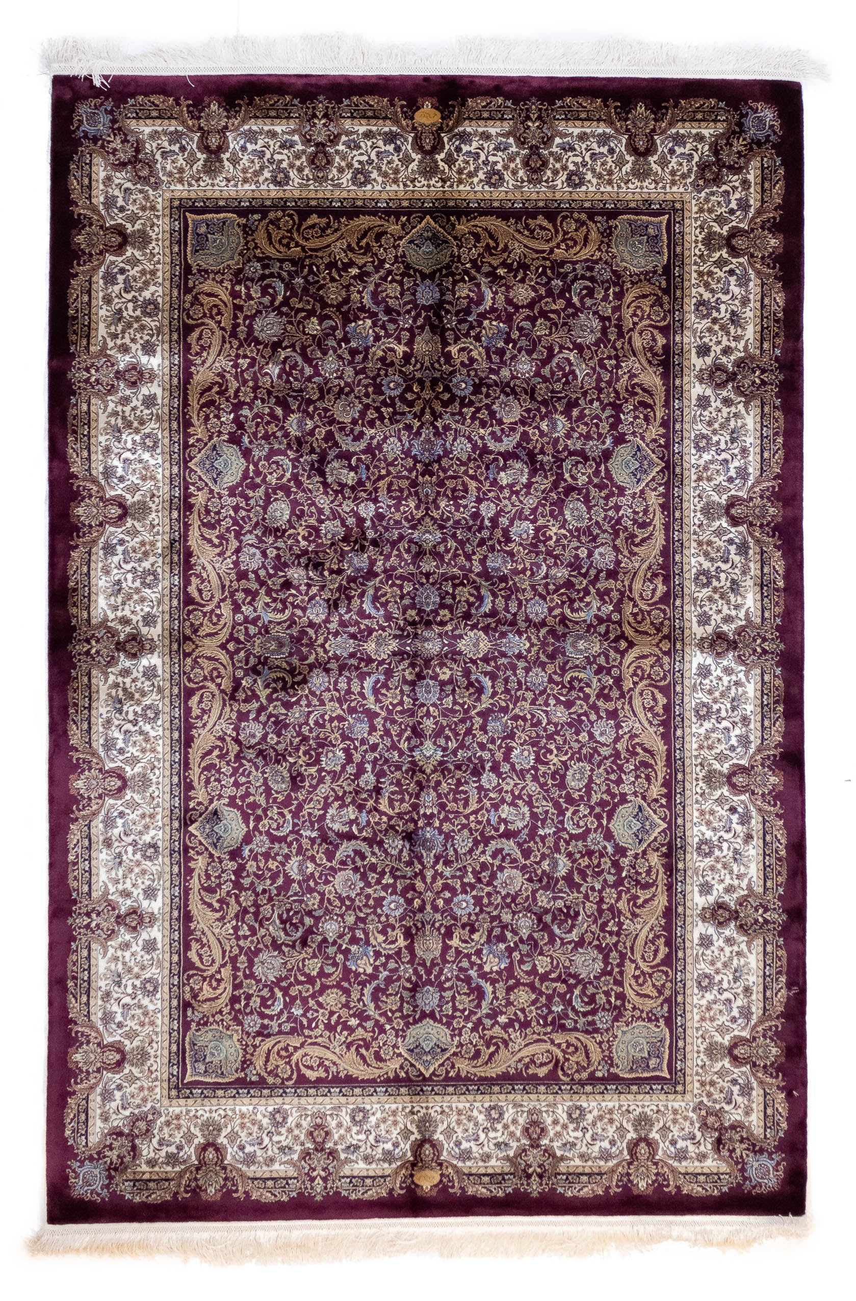 Power-loomed Turkish Silk Rug <br> 4'0 x 6'0