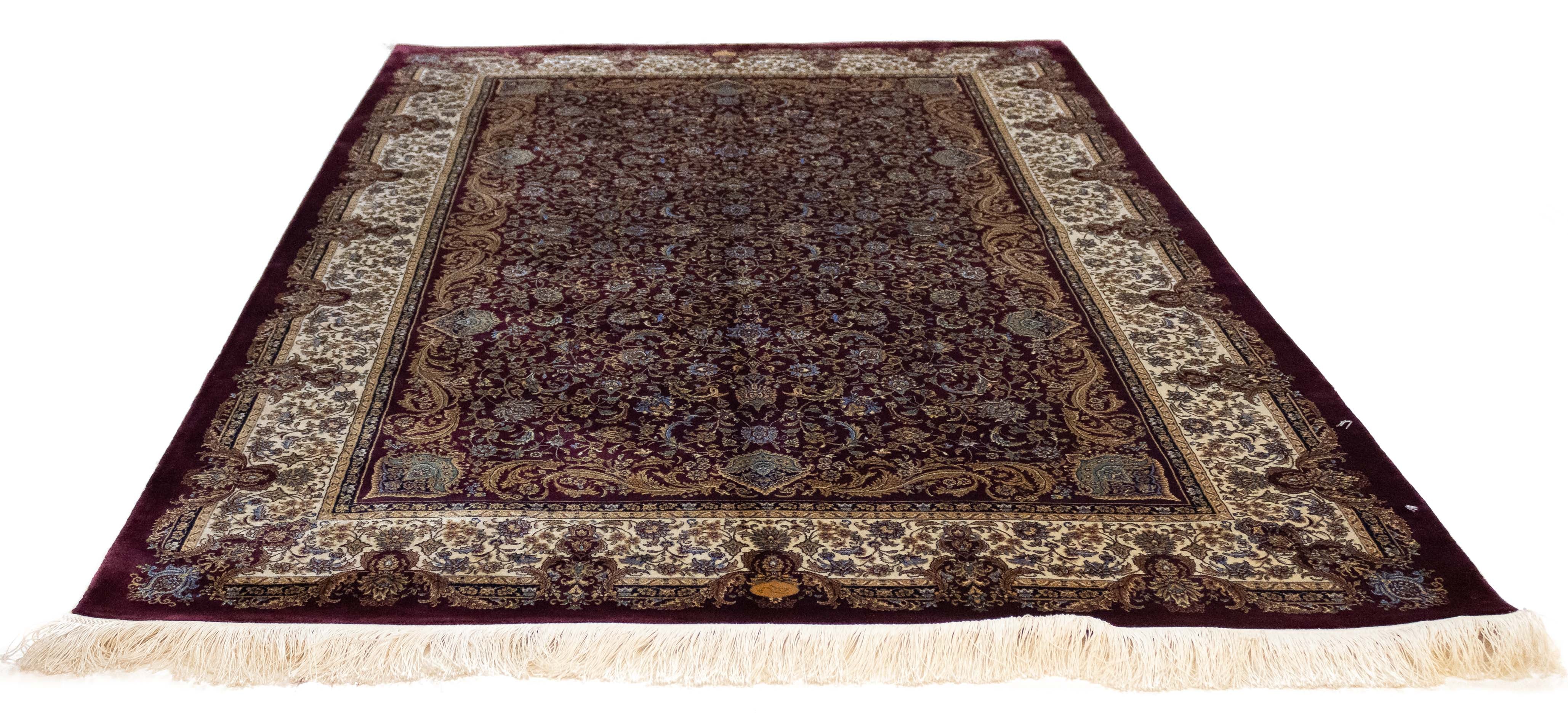 Power-loomed Turkish Silk Rug <br> 4'0 x 6'0