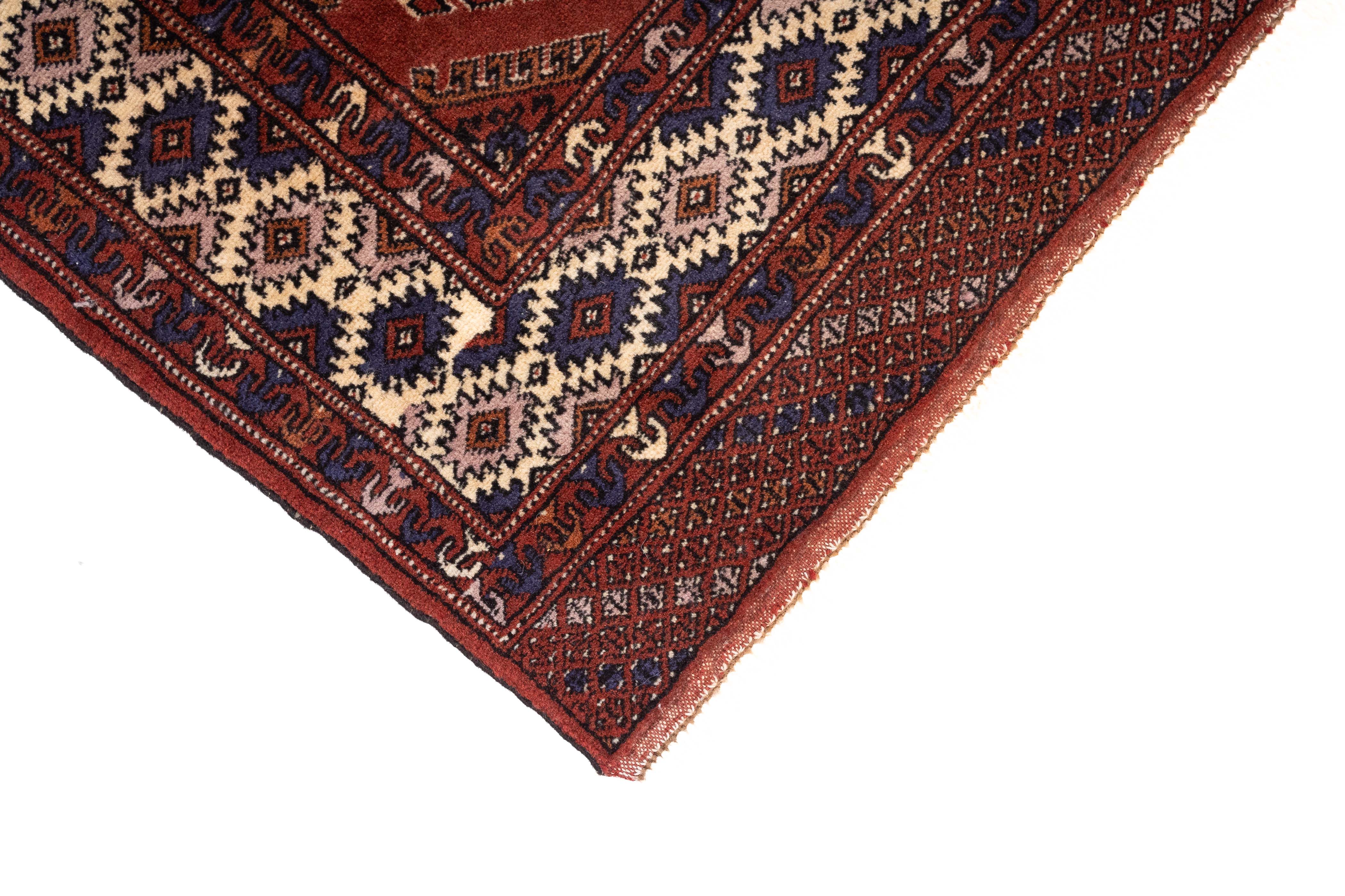 New Turkmen Carpet Rug <br> 4'0 x 5'0